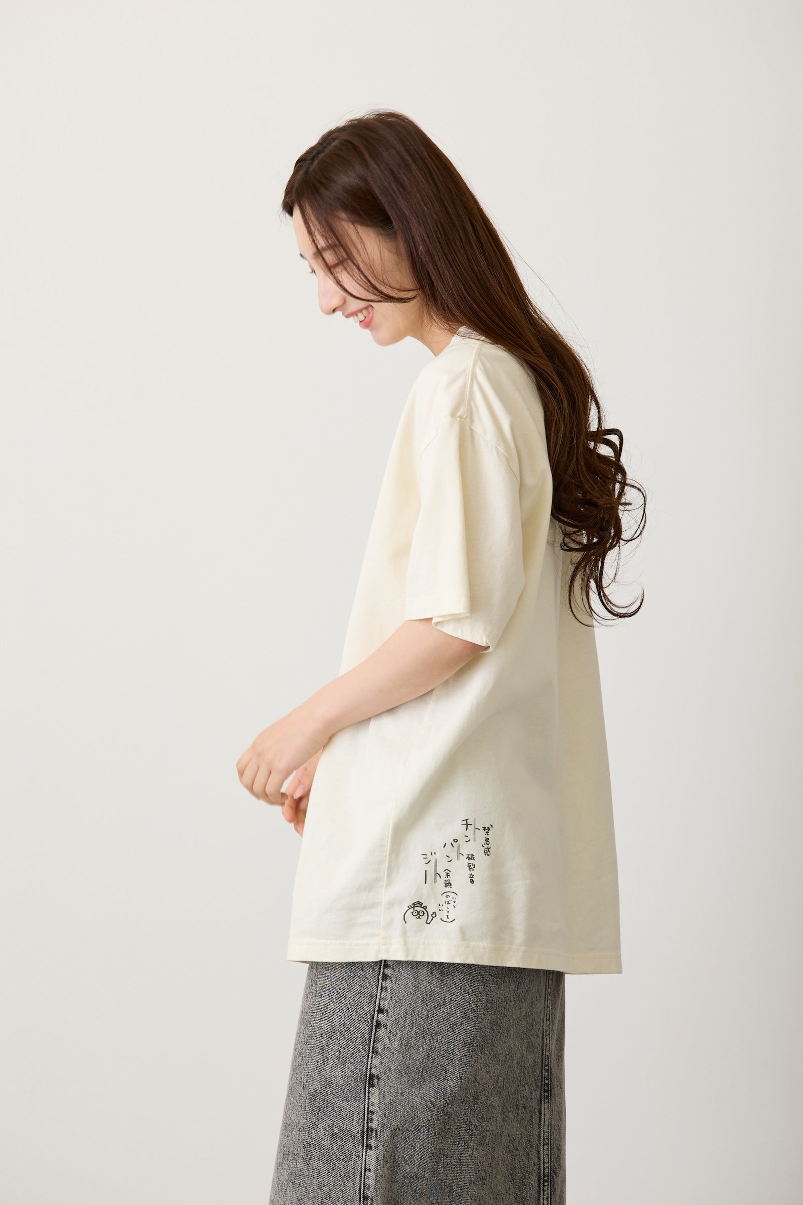 ナガノキャラクターズ Tシャツ チンパンジー クリーム