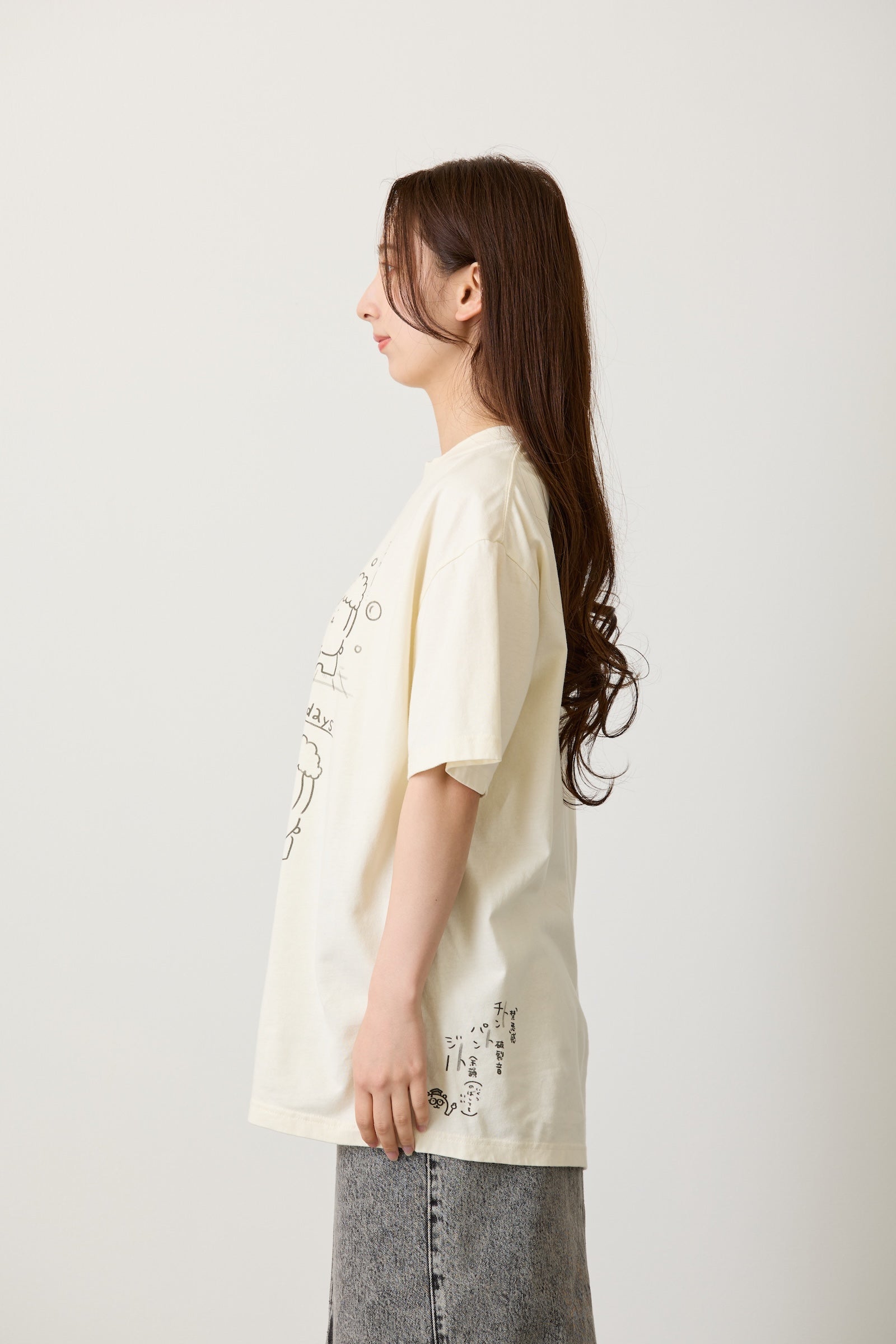 ナガノキャラクターズ Tシャツ チンパンジー クリーム