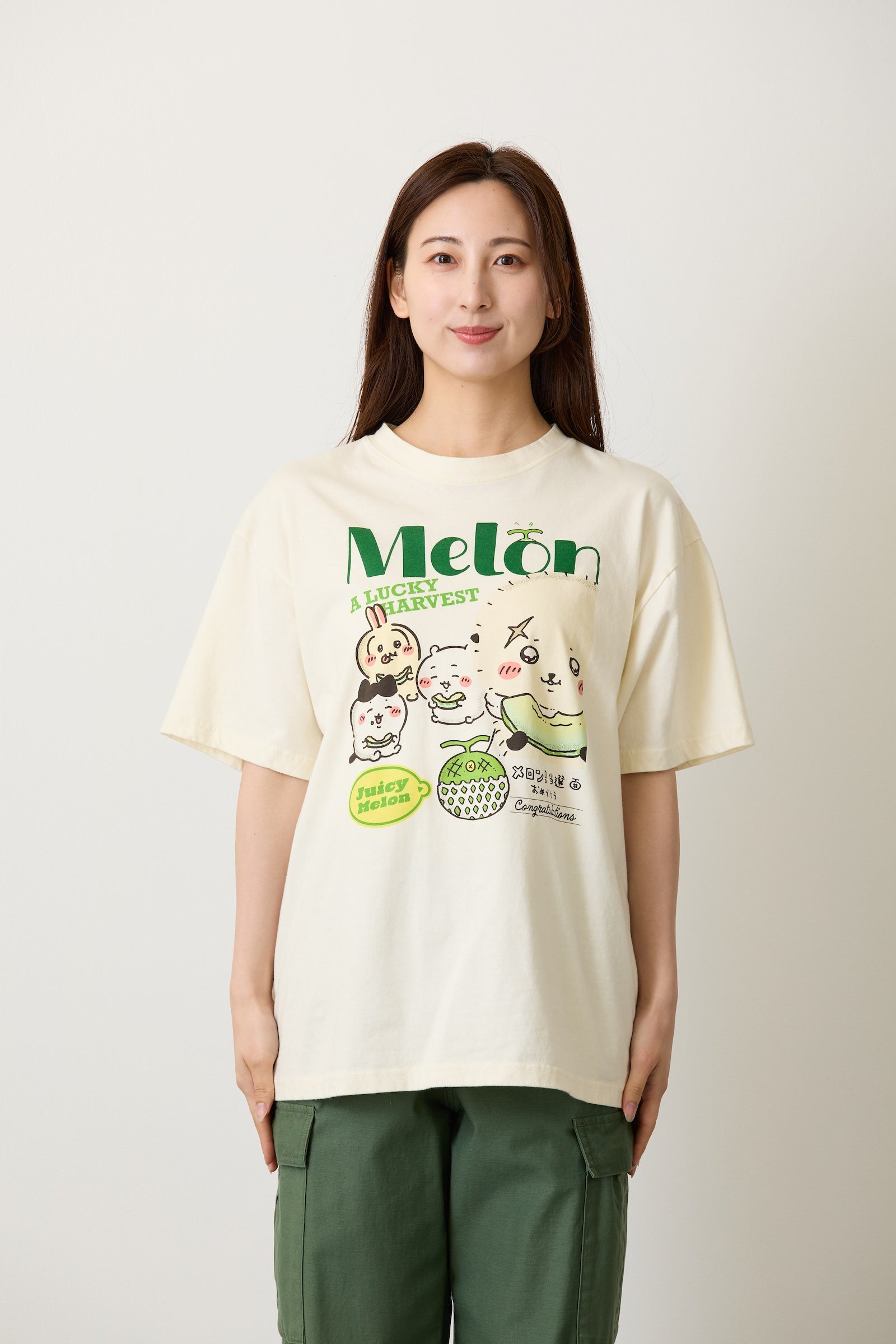 ちいかわ Tシャツ メロン クリーム