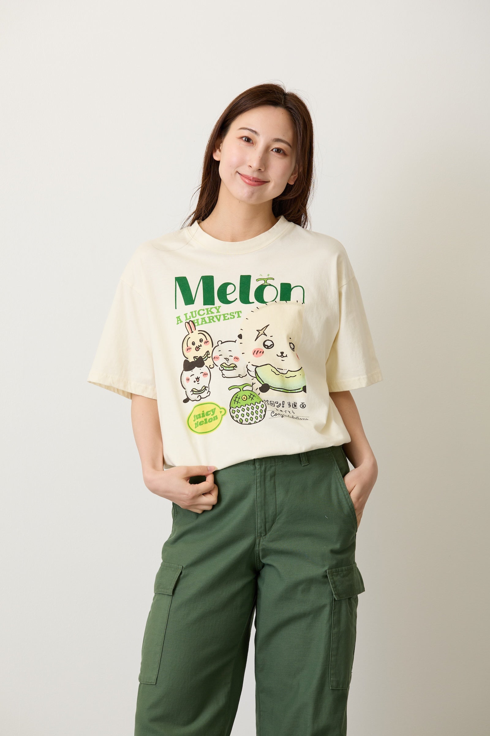 ちいかわ Tシャツ メロン クリーム