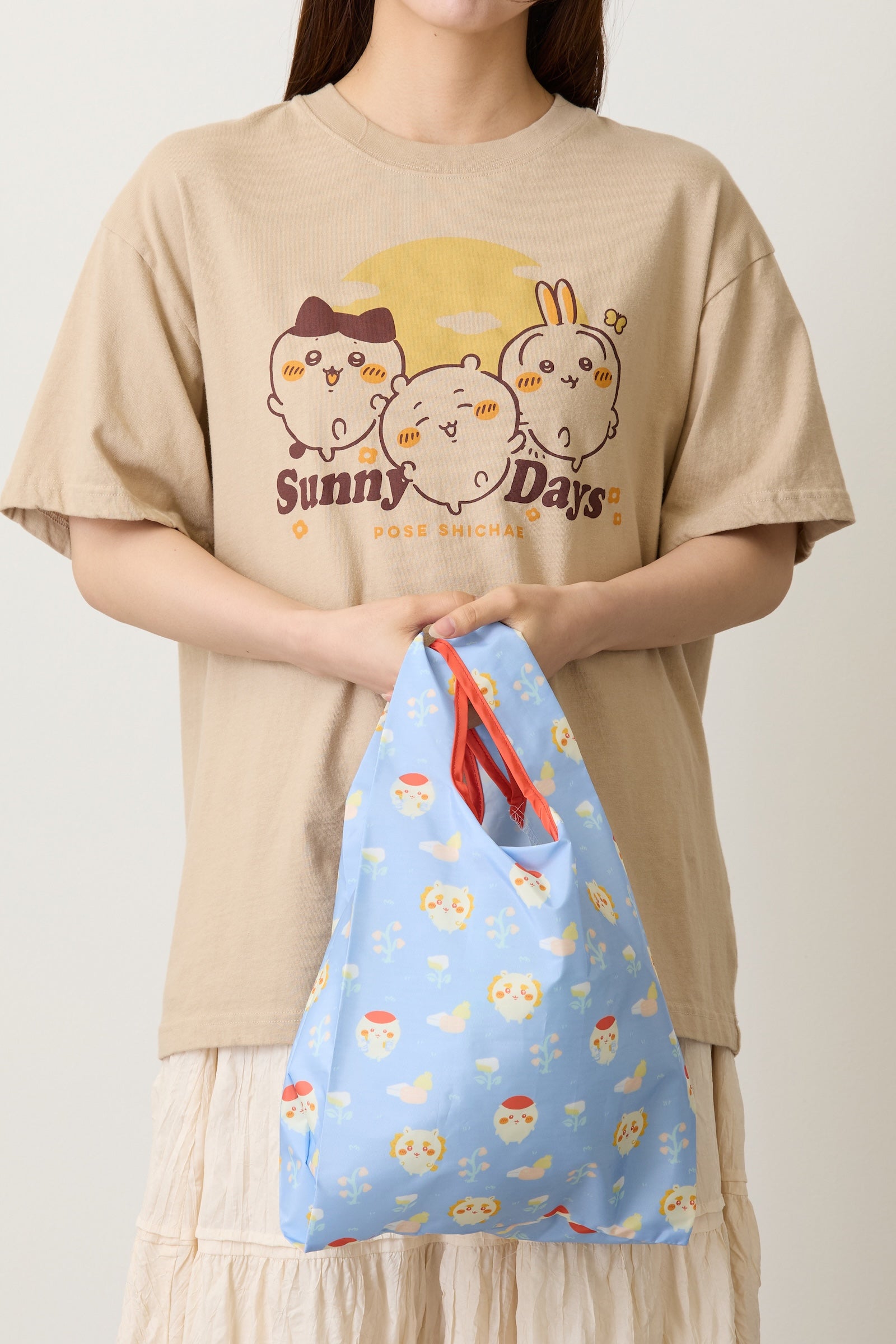 ちいかわ エコバッグ おつまみ畑 ブルー ONE