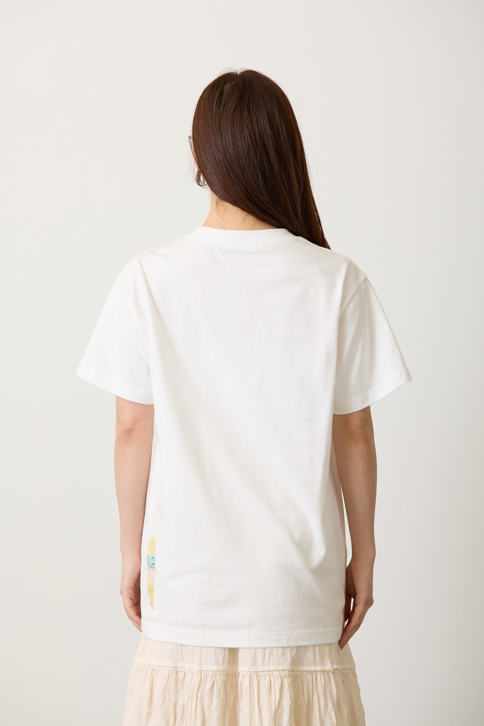 mofusand Tシャツ ICE CREAM NYAN ホワイト