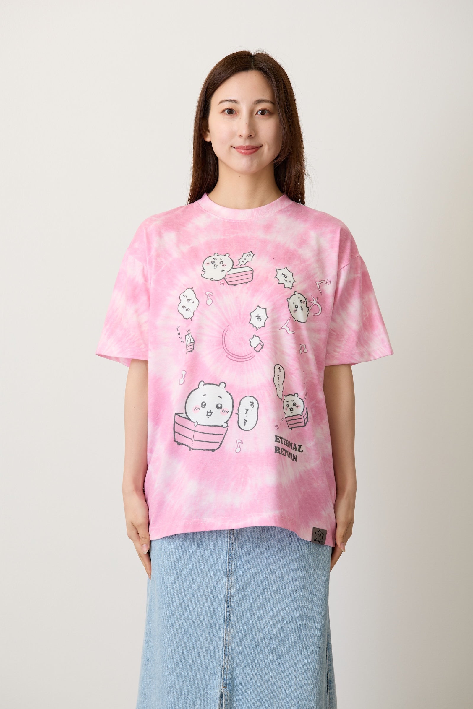 ちいかわ Tシャツ タイダイ ループ ピンク