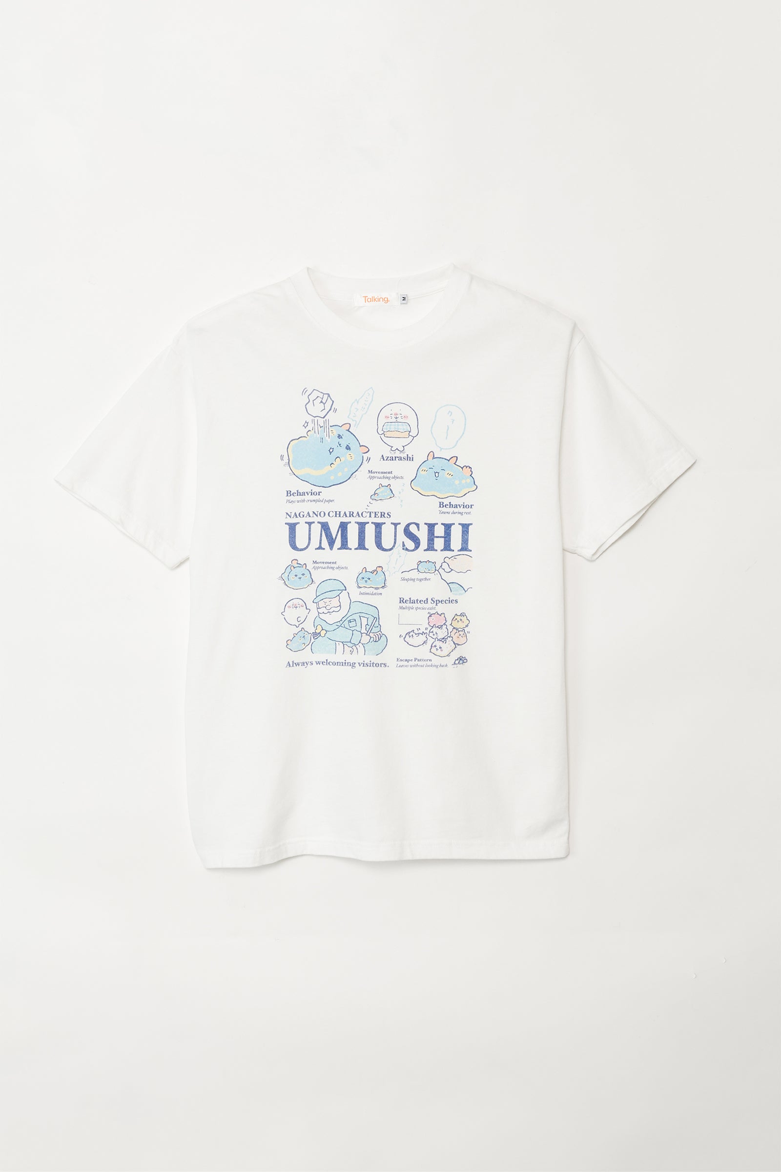 ナガノキャラクターズ Tシャツ ウミウシ オフ