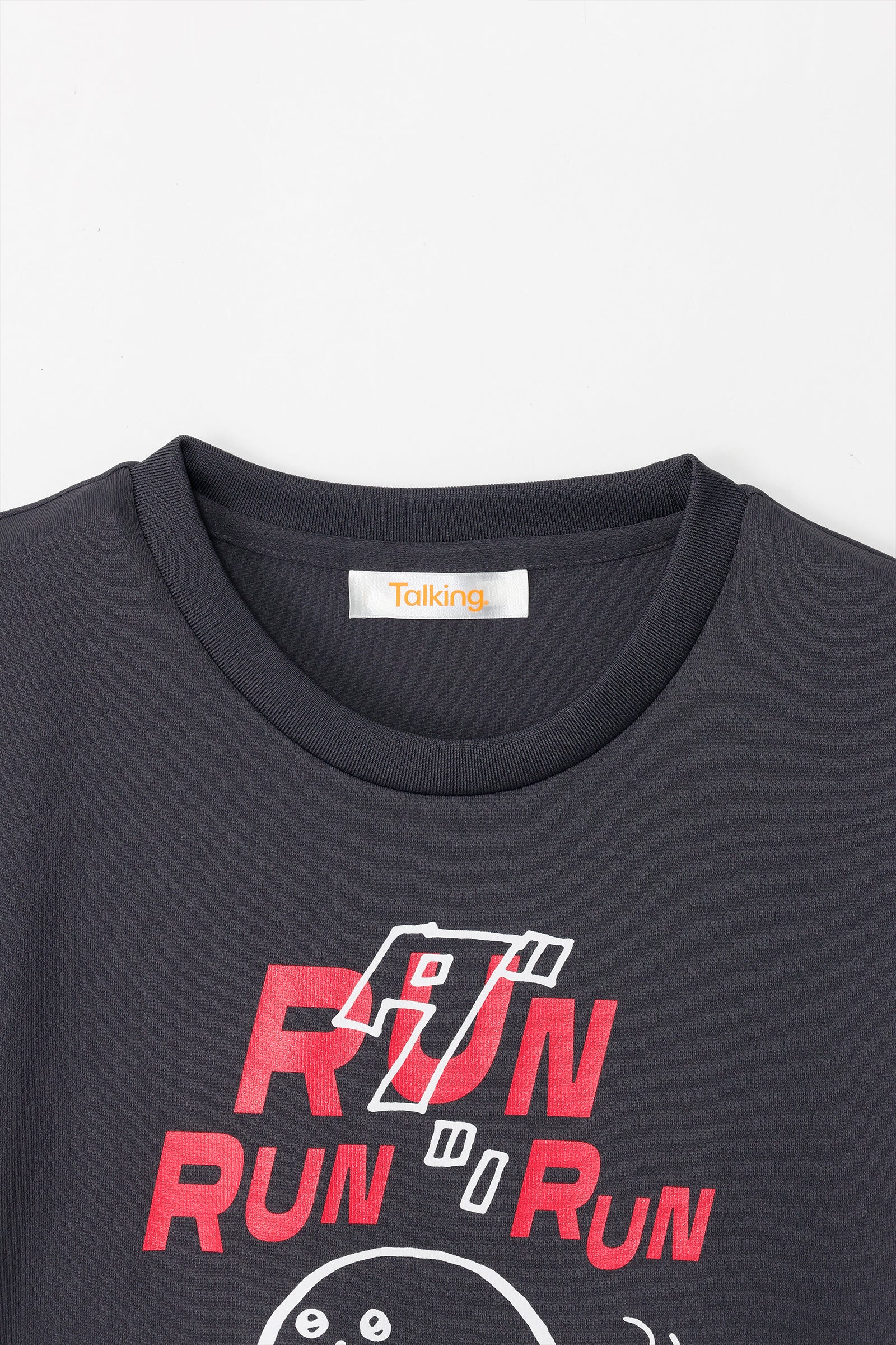 ナガノキャラクターズ ドライTシャツ RUN もぐらコロッケ チャコール