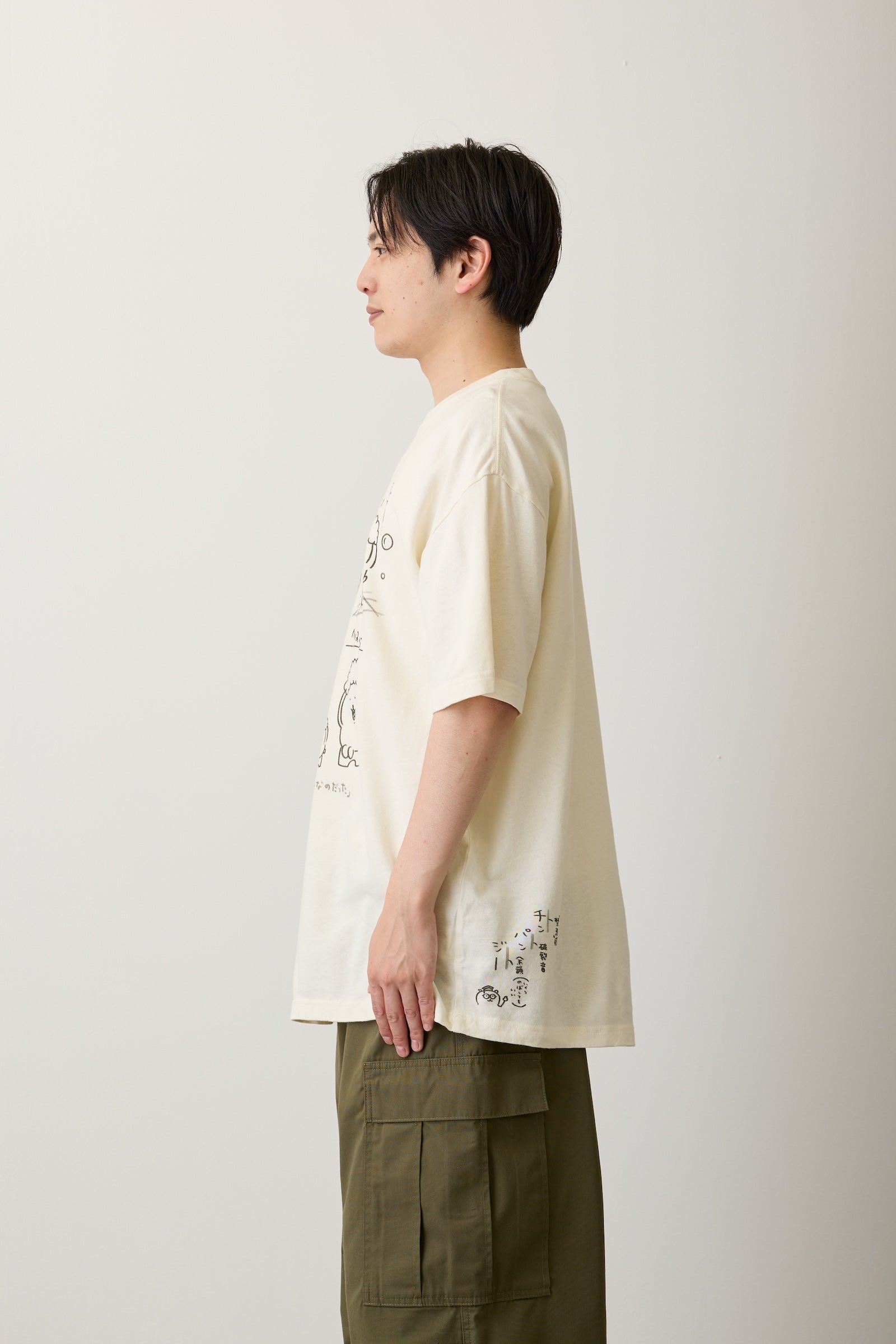 ナガノキャラクターズ Tシャツ チンパンジー クリーム