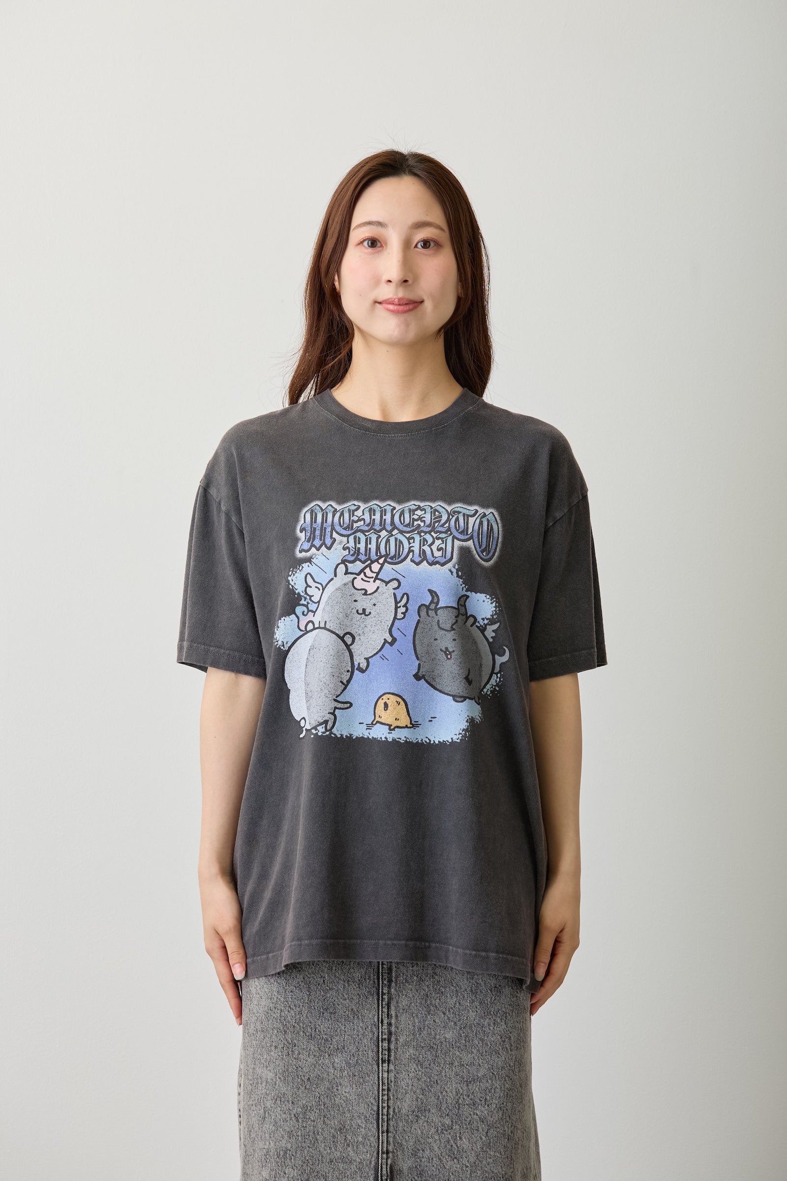 【7月中旬以降お届け】ナガノキャラクターズ TシャツMEMENTO MORI スミ