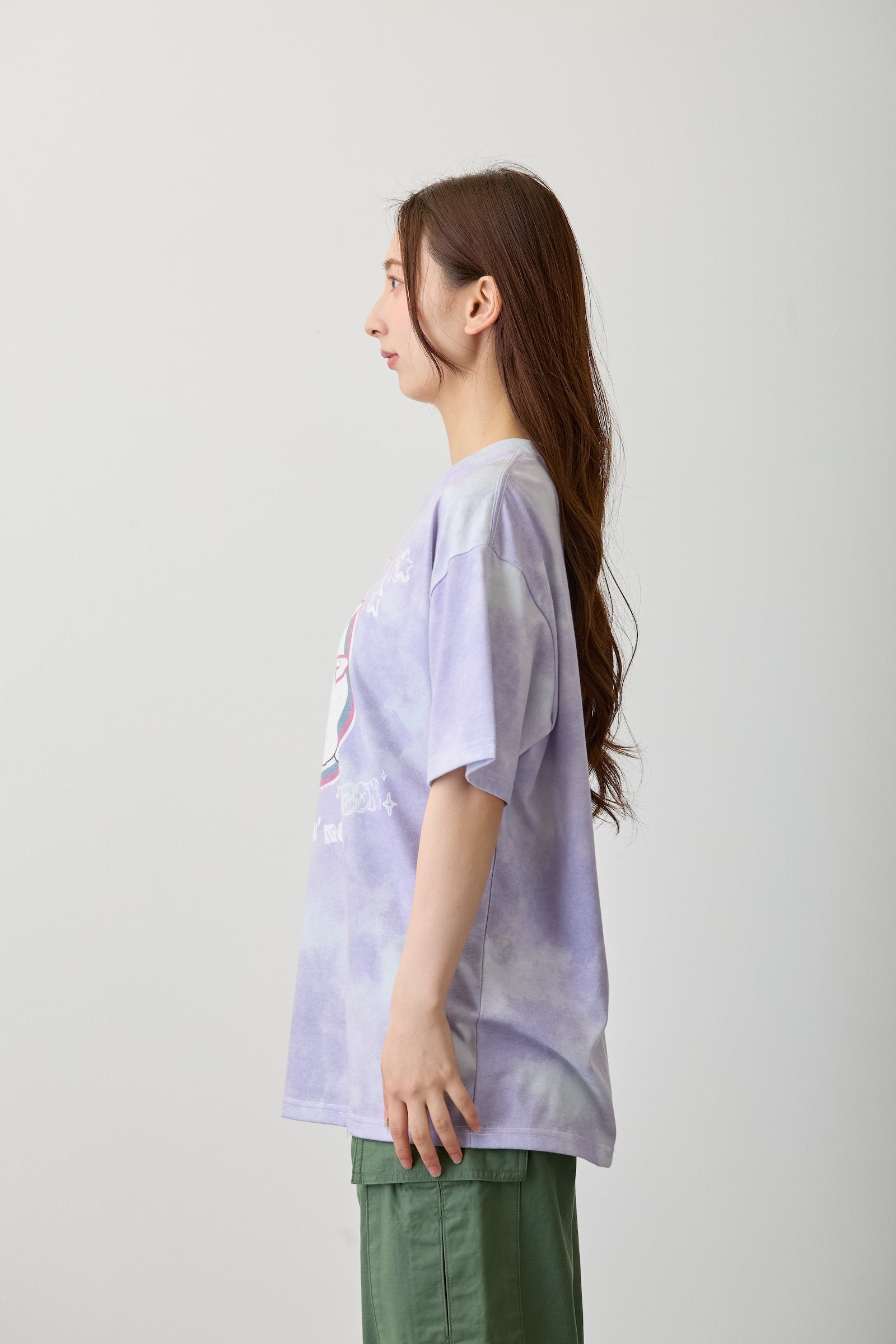 【7月中旬以降お届け】mofusand Tシャツ MEOW’N’ROLL パープル