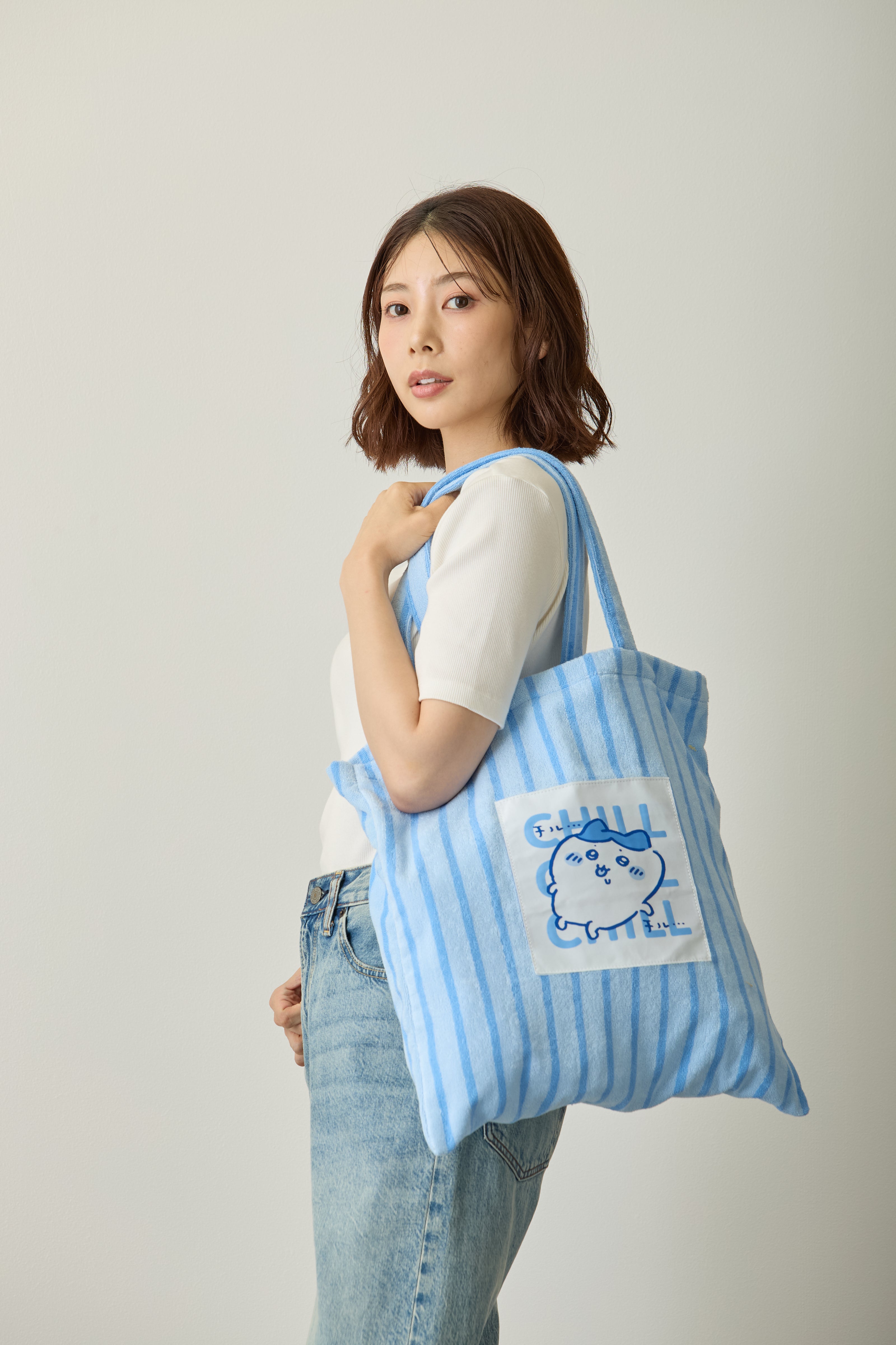 ちいかわ トートバッグ チルチルハチワレ ブルー