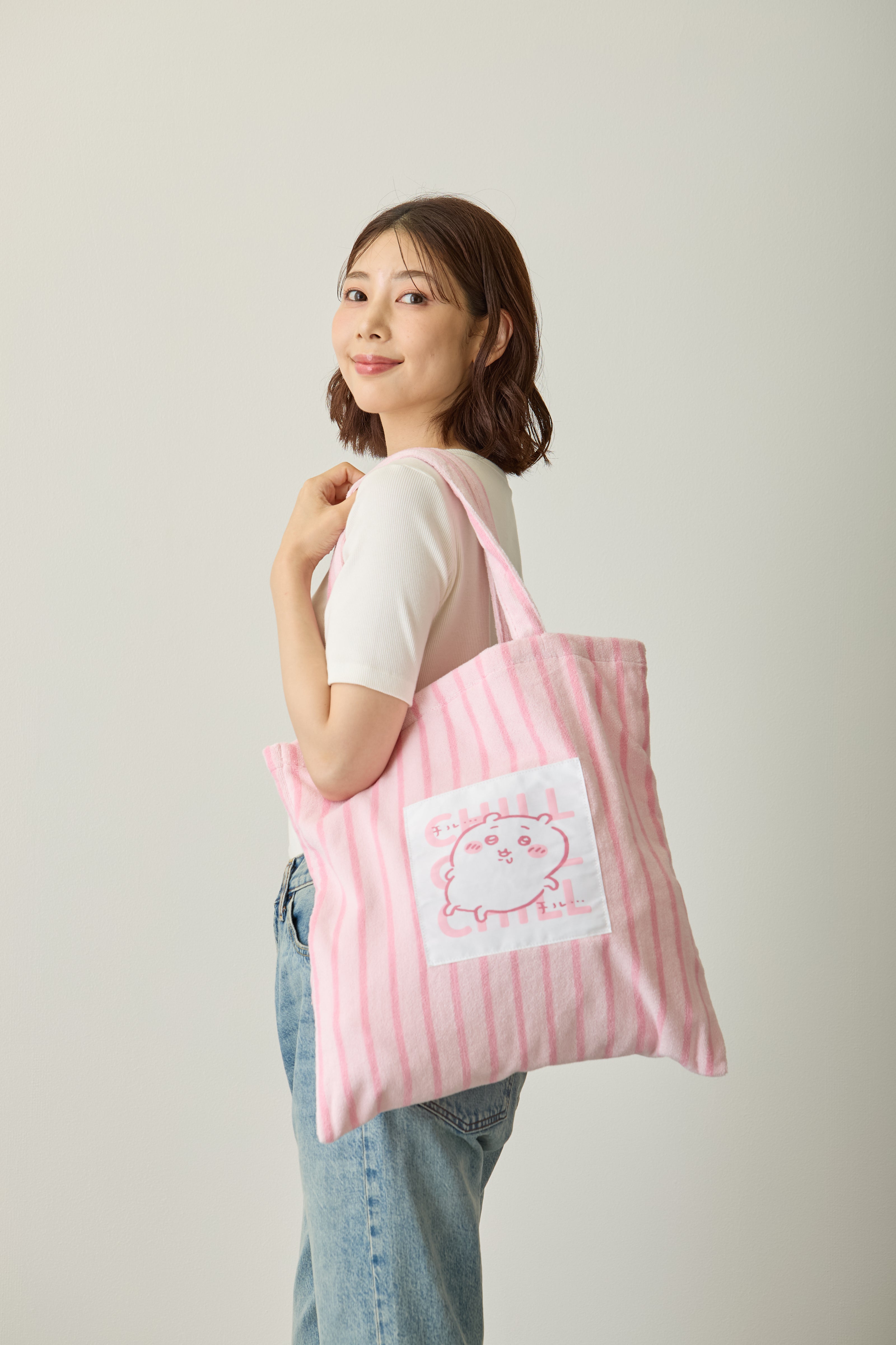ちいかわ トートバッグ チルチルちいかわ ピンク
