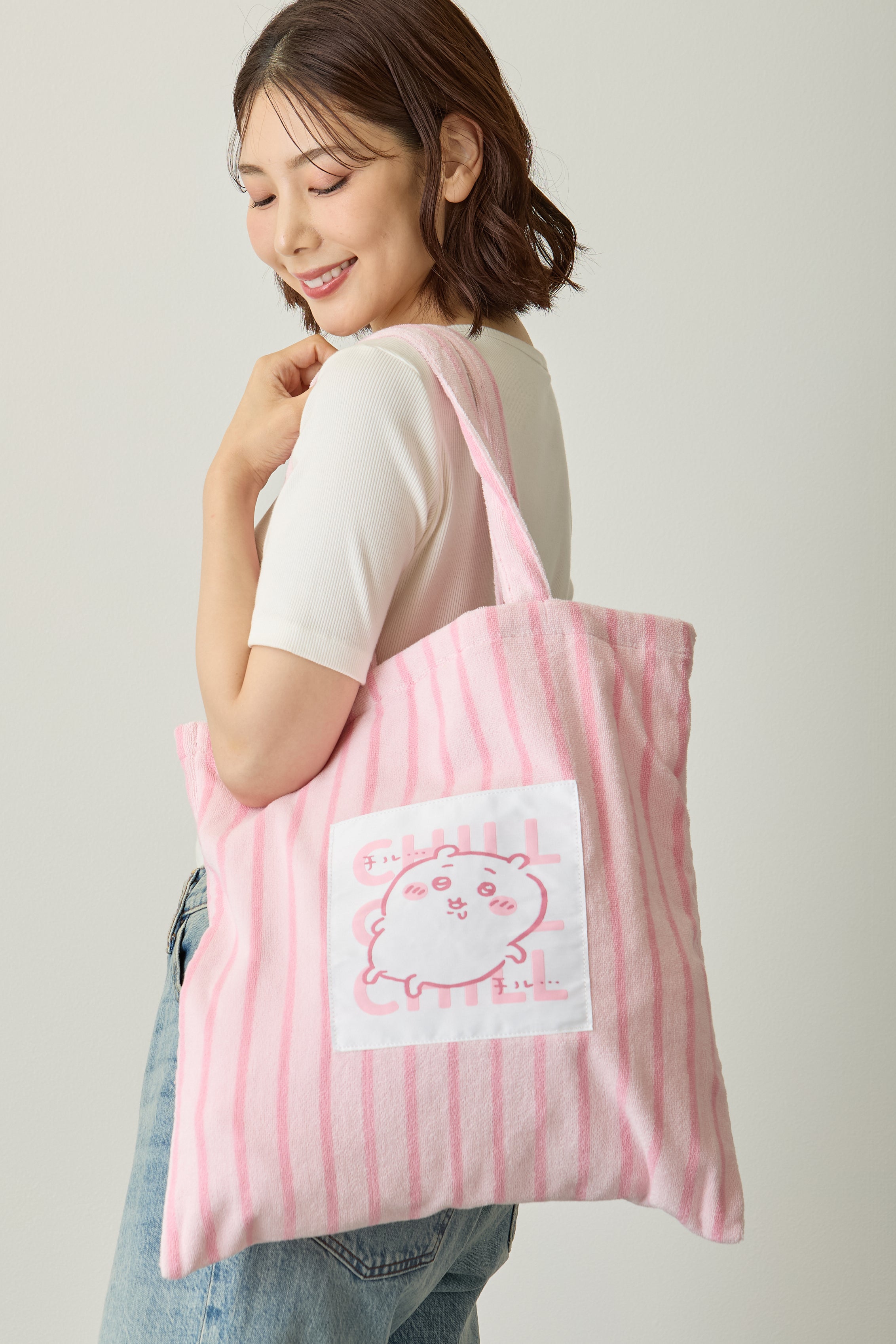 ちいかわ トートバッグ チルチルちいかわ ピンク