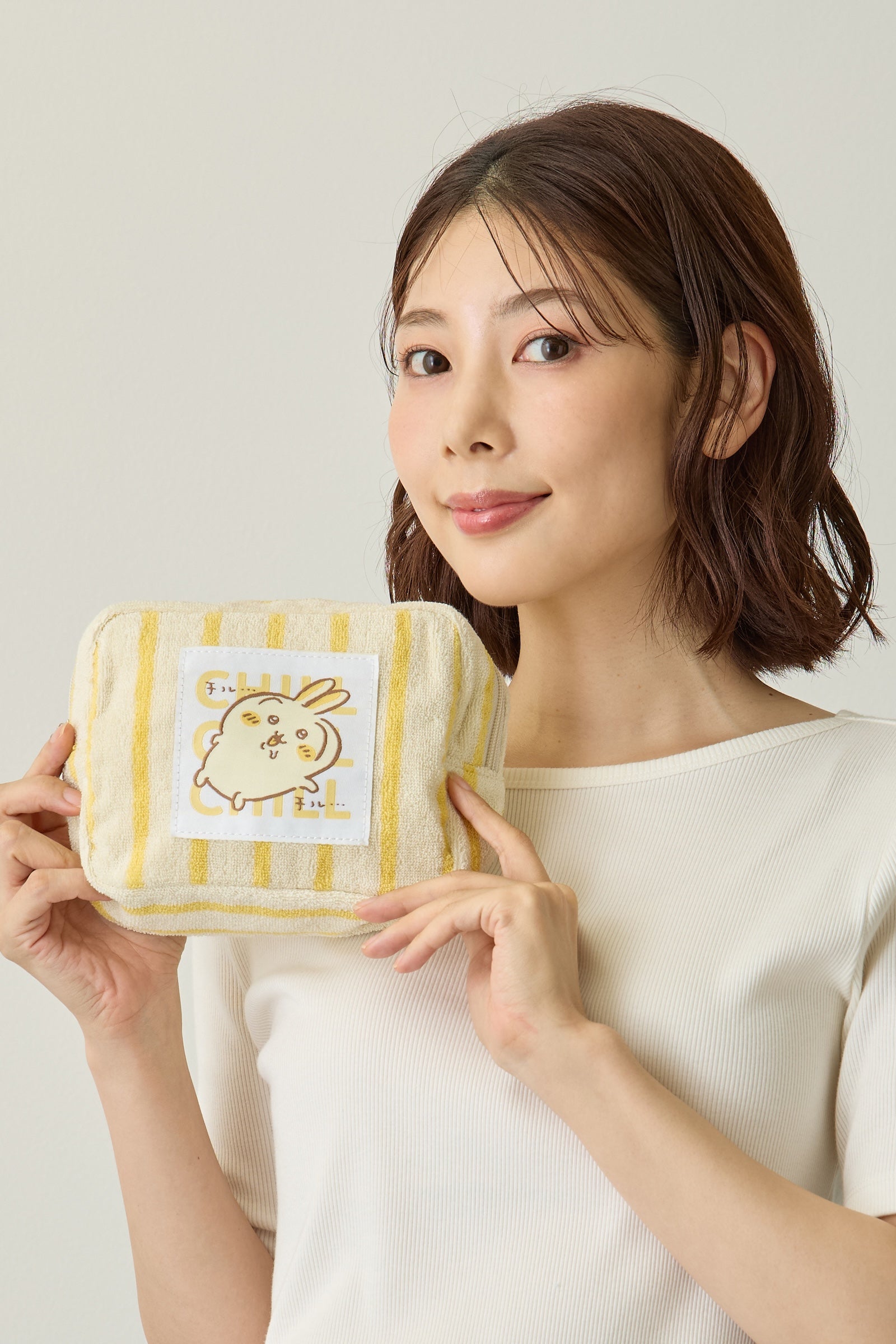 ちいかわ ポーチ チルチルうさぎ イエロー
