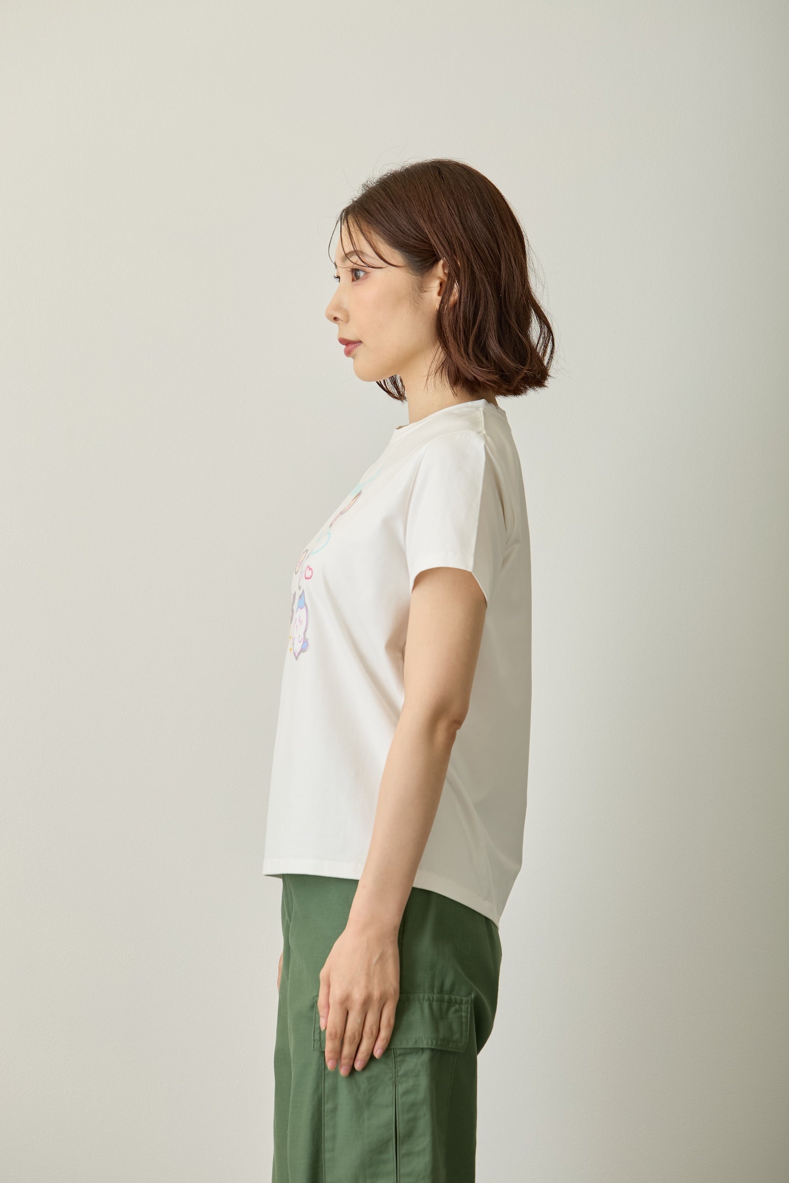 ちいかわ ラインストーンTシャツ DECO(うさぎ) ブラック
