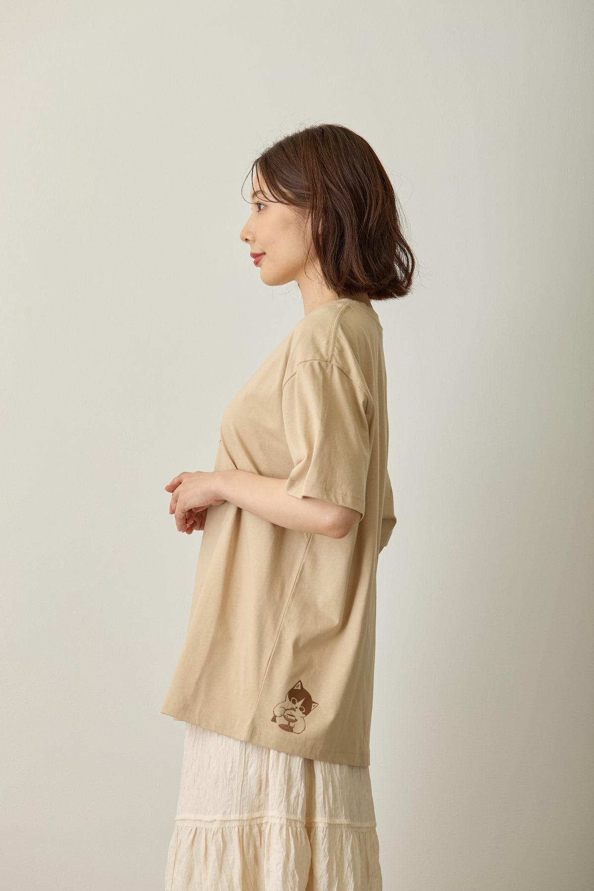 mofusand Tシャツ 喫茶モフサンド ナチュラル