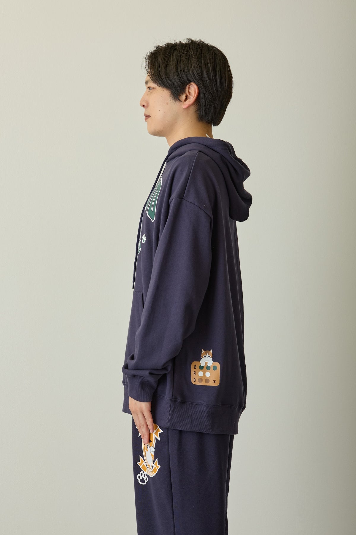 mofusand スウェットパーカー Slugger ネイビー