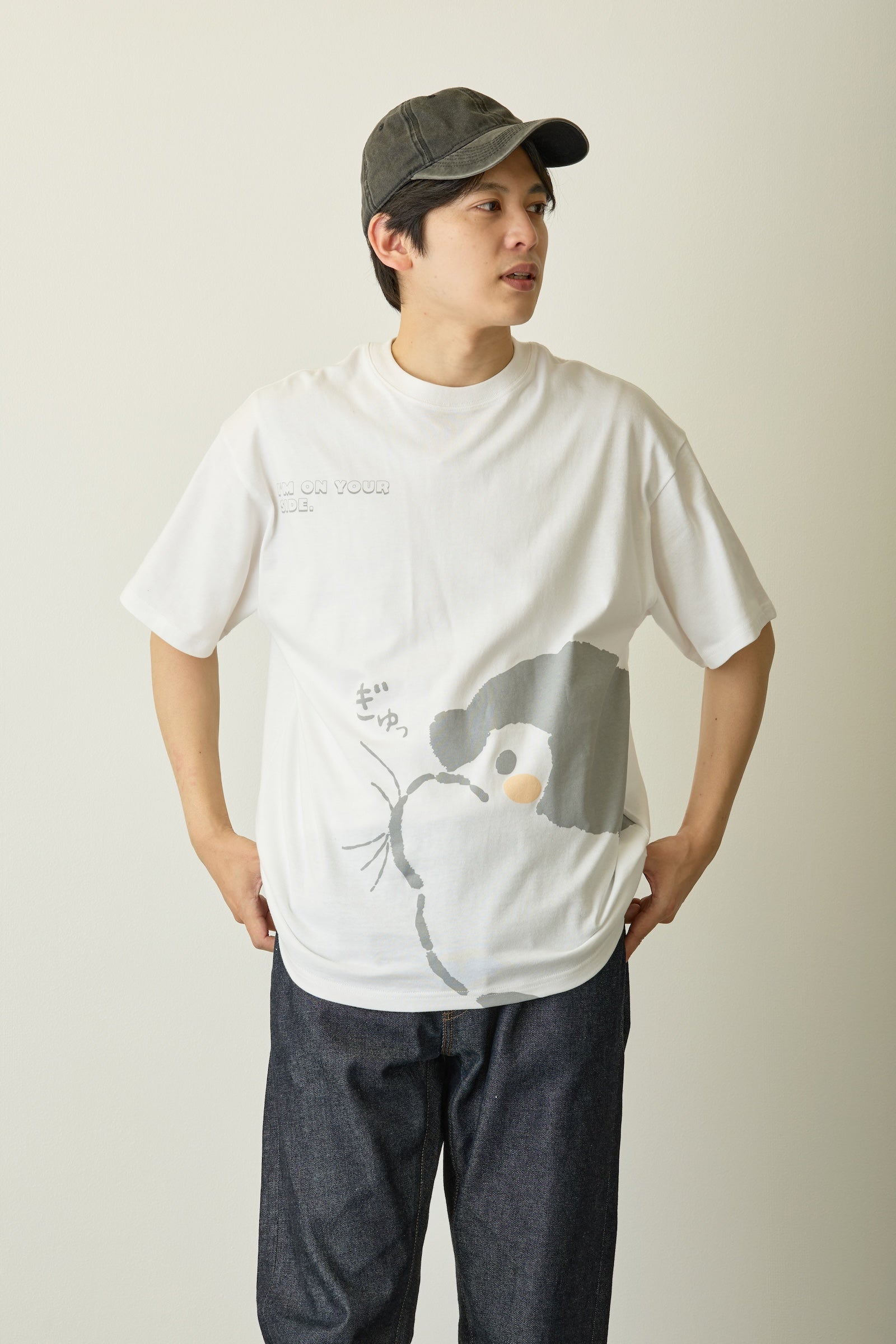 コウペンちゃん Tシャツ ぎゅっ ホワイト
