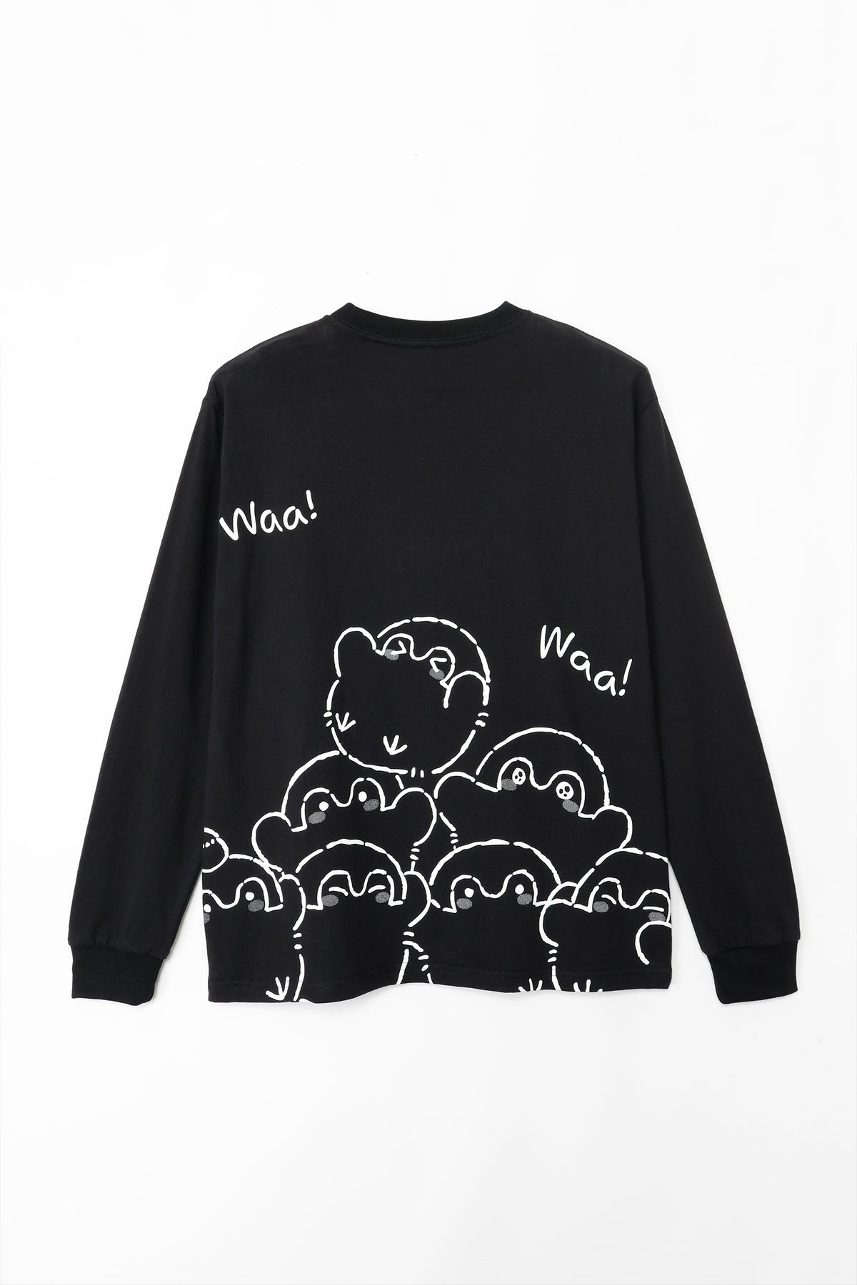 コウペンちゃん 長袖Tシャツ いつもそばにいるよ〜 ブラック