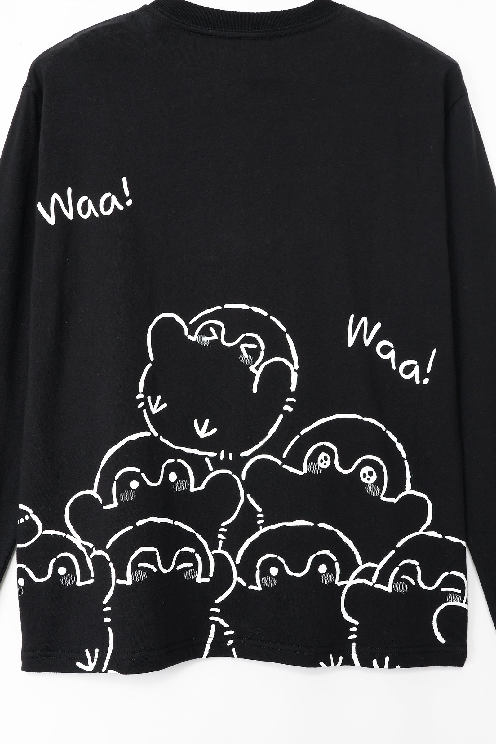 コウペンちゃん 長袖Tシャツ いつもそばにいるよ〜 ブラック