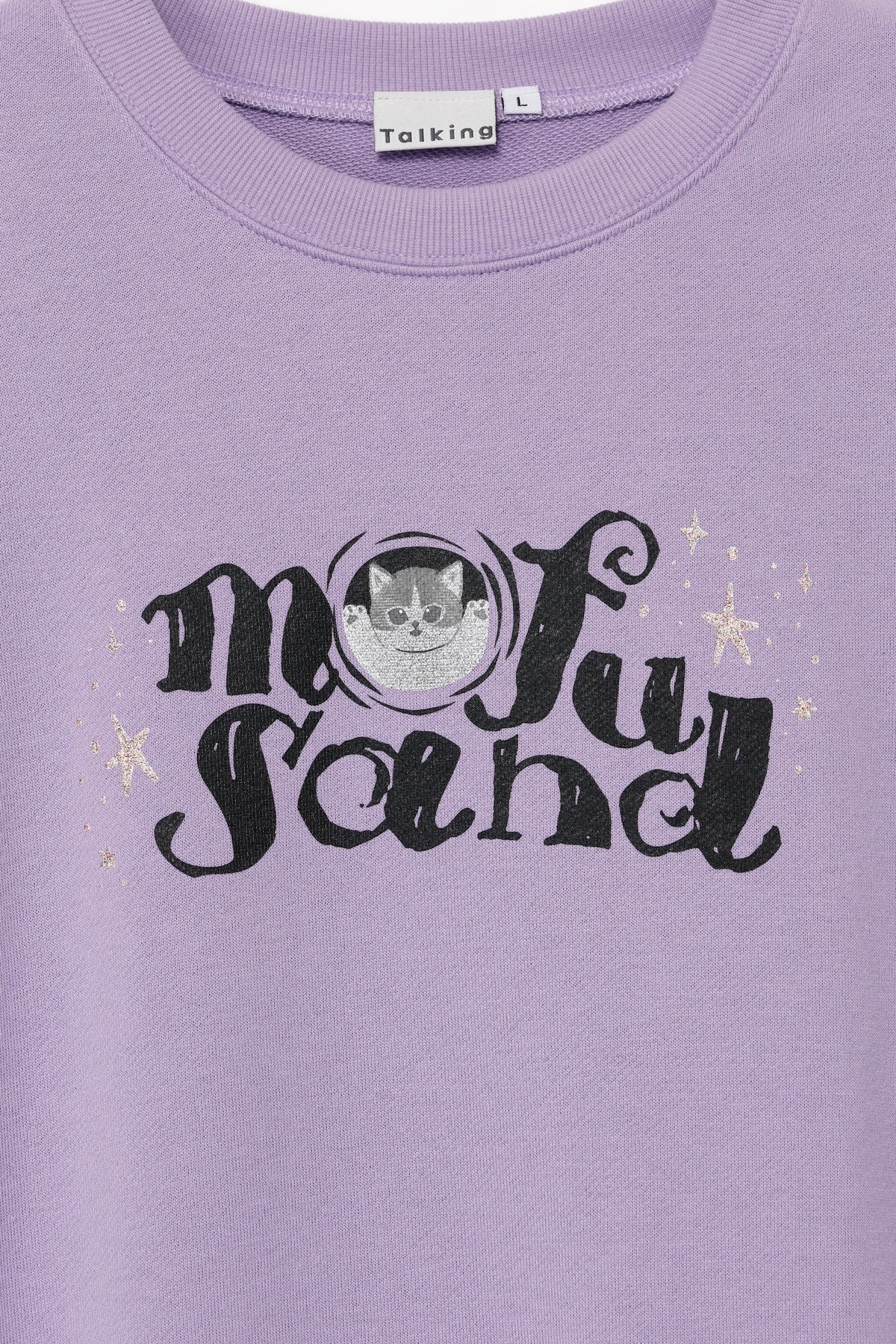 mofusand スウェットシャツ SHADOW CAT パープル