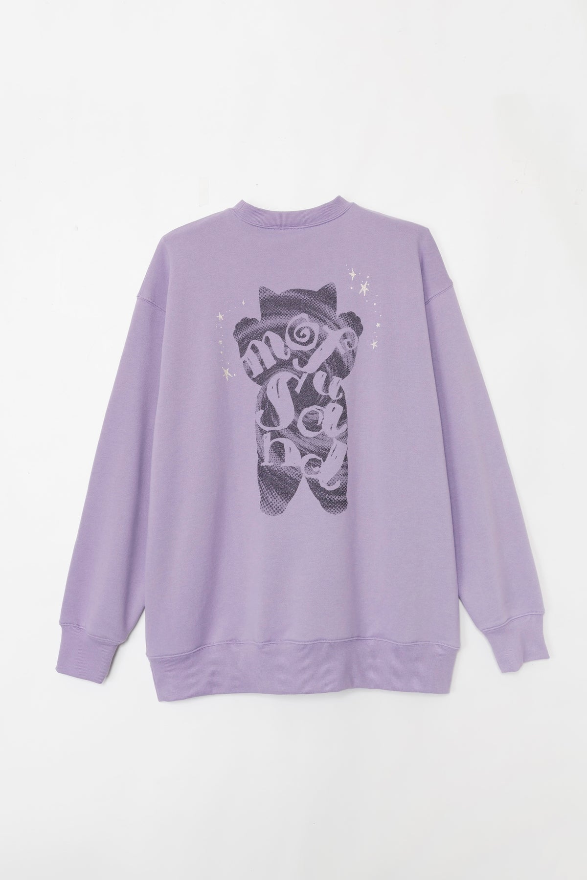 mofusand スウェットシャツ SHADOW CAT パープル