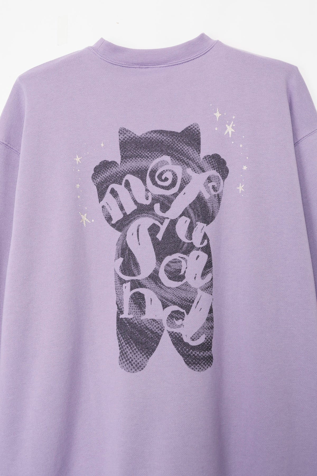 mofusand スウェットシャツ SHADOW CAT パープル