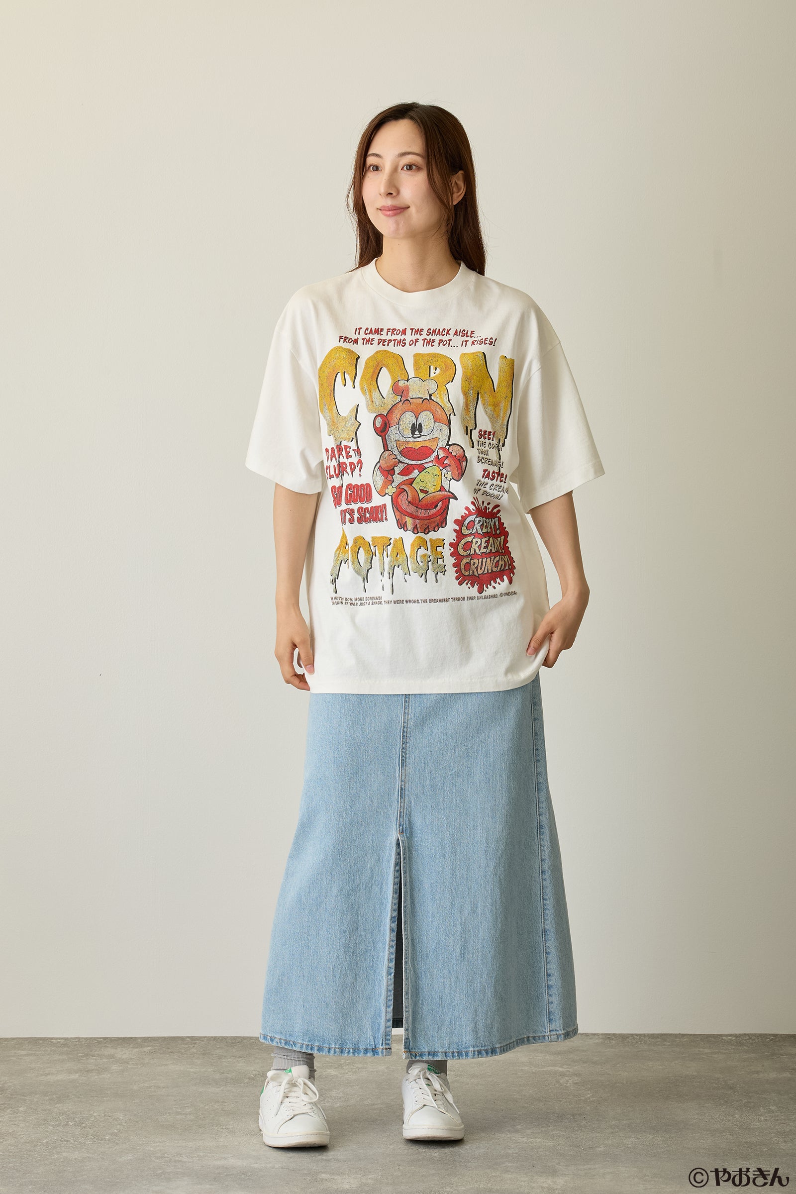【先行販売】うまい棒 Tシャツ コーンポタージュ ホワイト