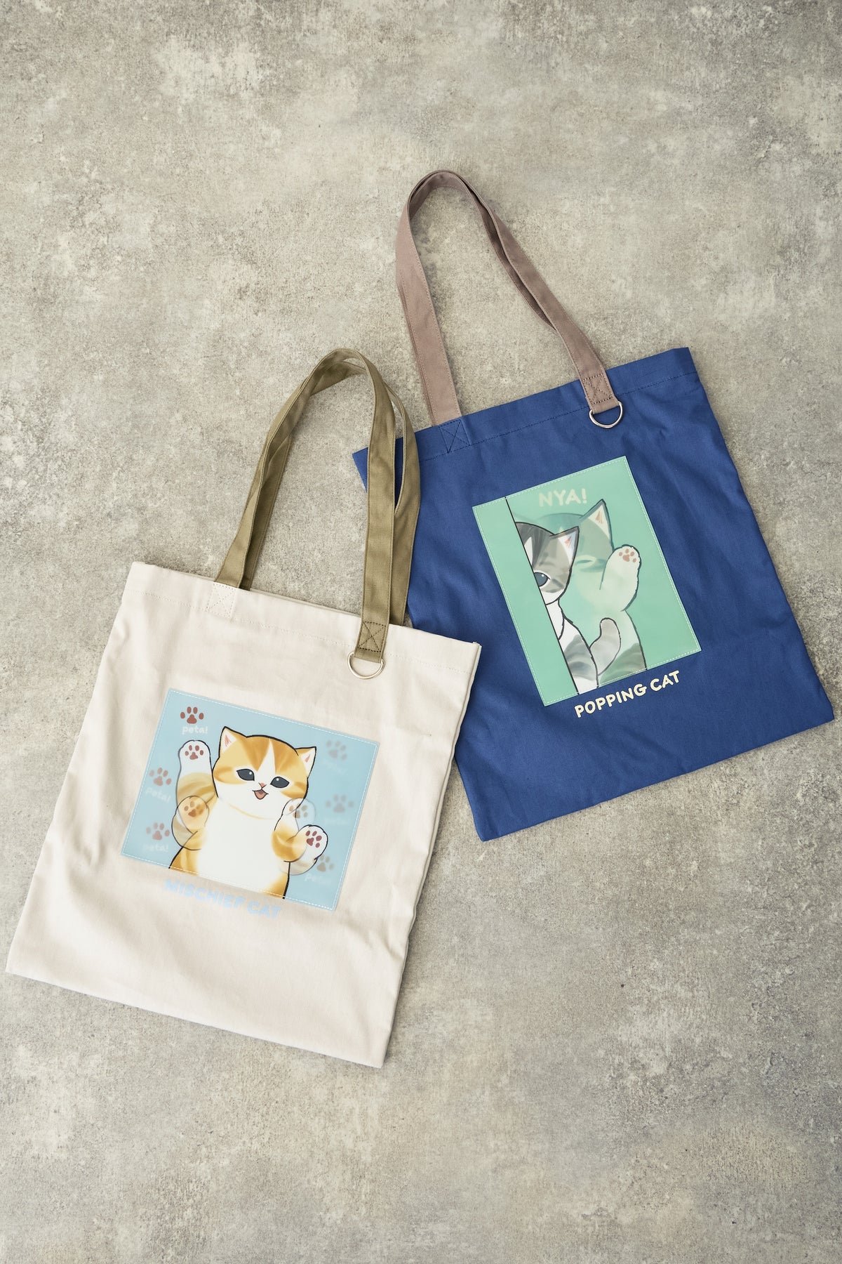 mofusand レンチキュラートートバッグ POPPING CAT ネイビー ONE