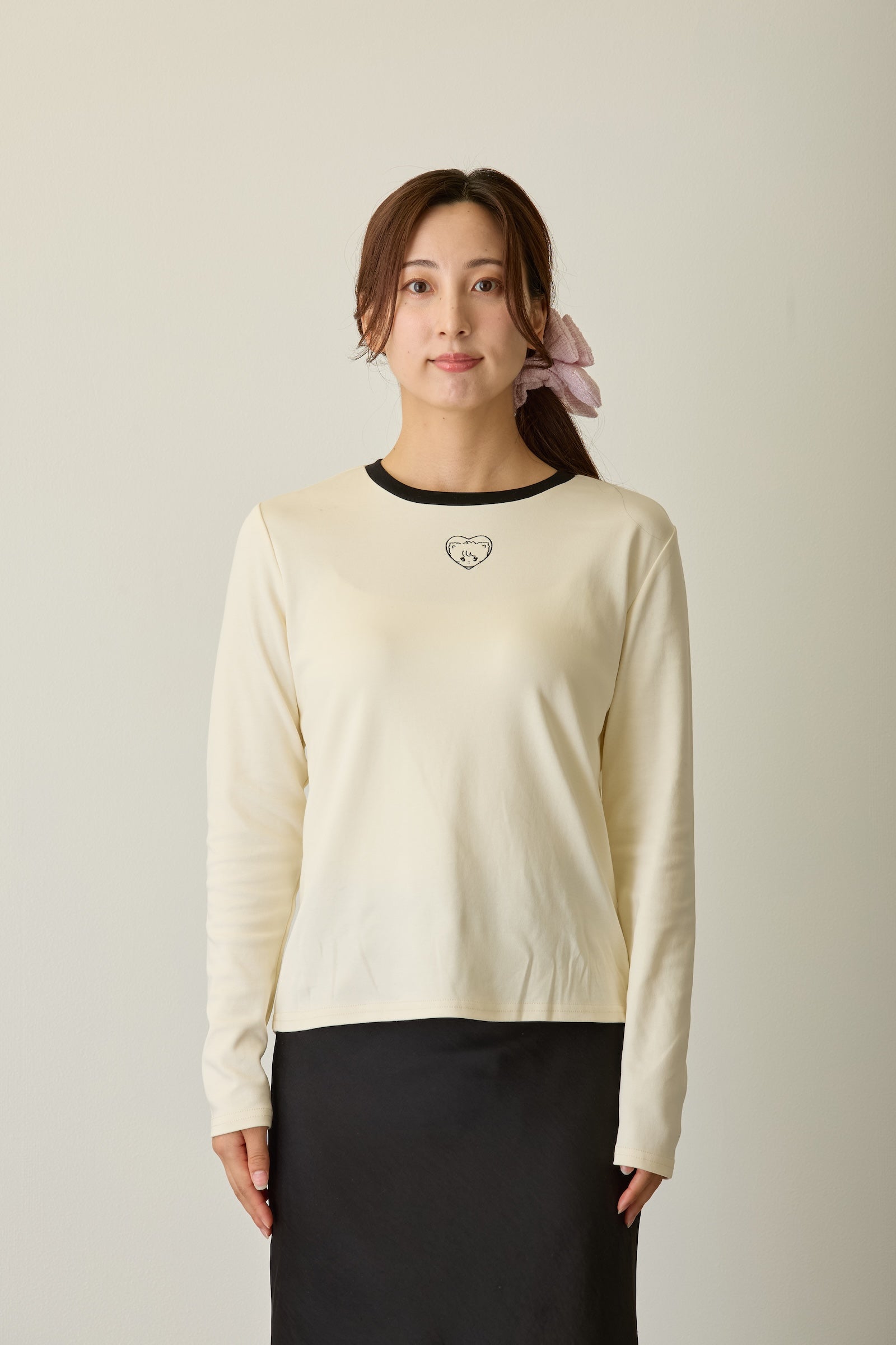 Lil ala mode 長袖Tシャツ ムース ホワイト FREE