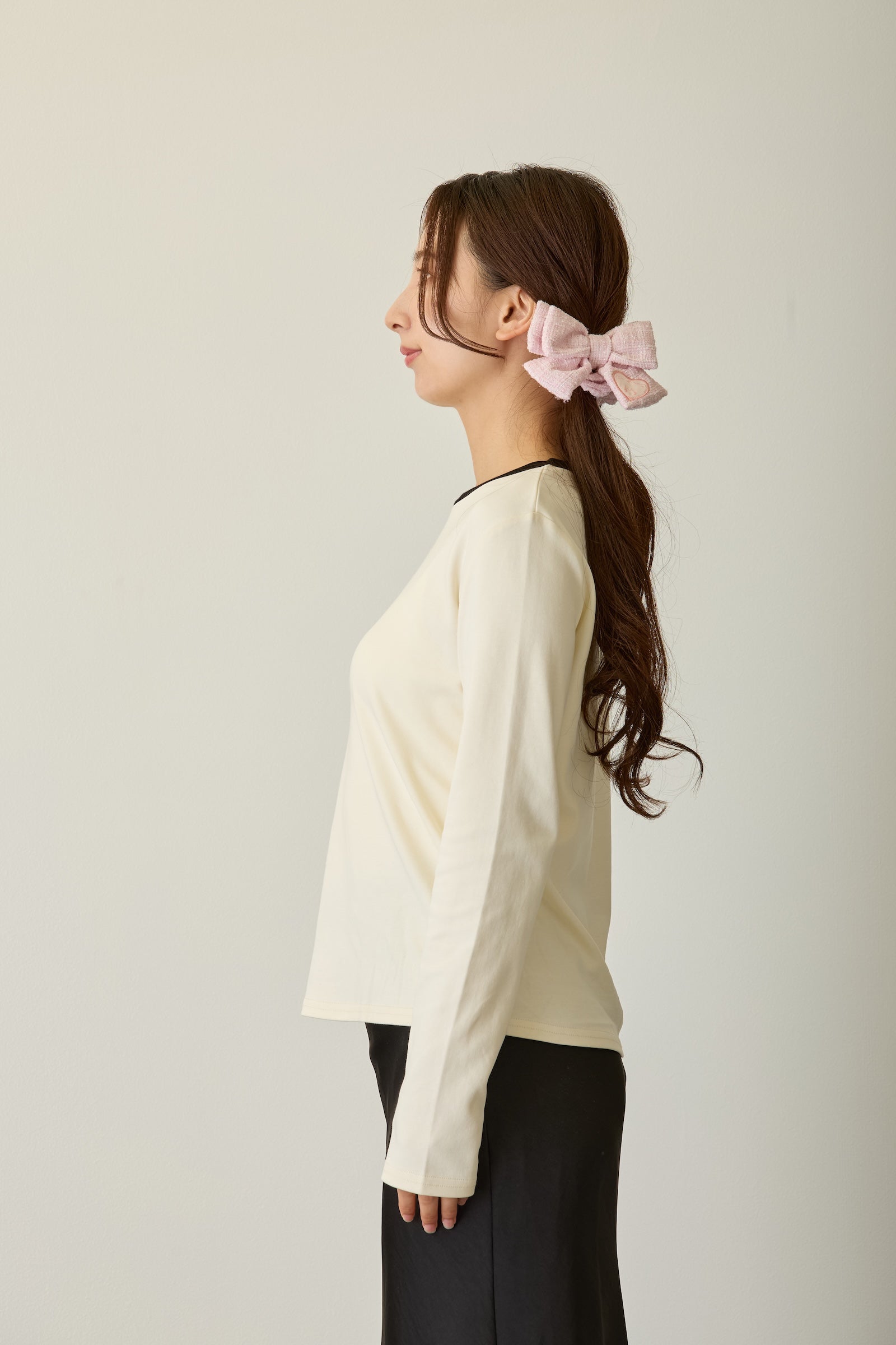 Lil ala mode 長袖Tシャツ ムース ホワイト FREE