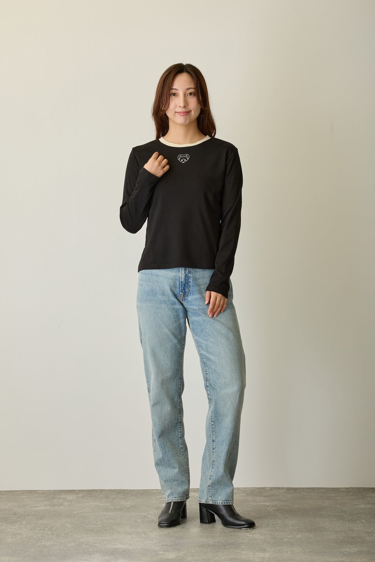 Lil ala mode 長袖Tシャツ クール ブラック FREE