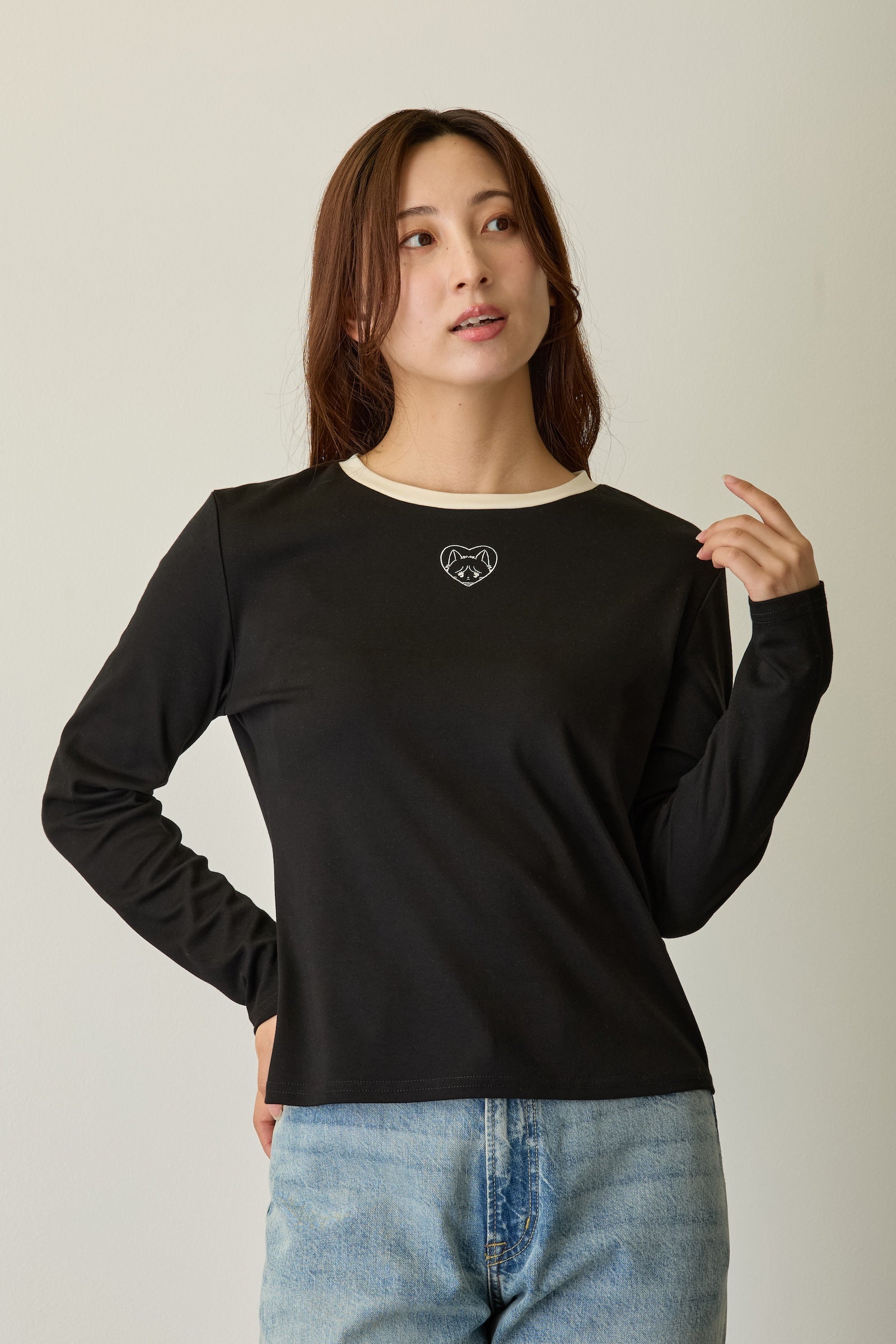 Lil ala mode 長袖Tシャツ クール ブラック FREE