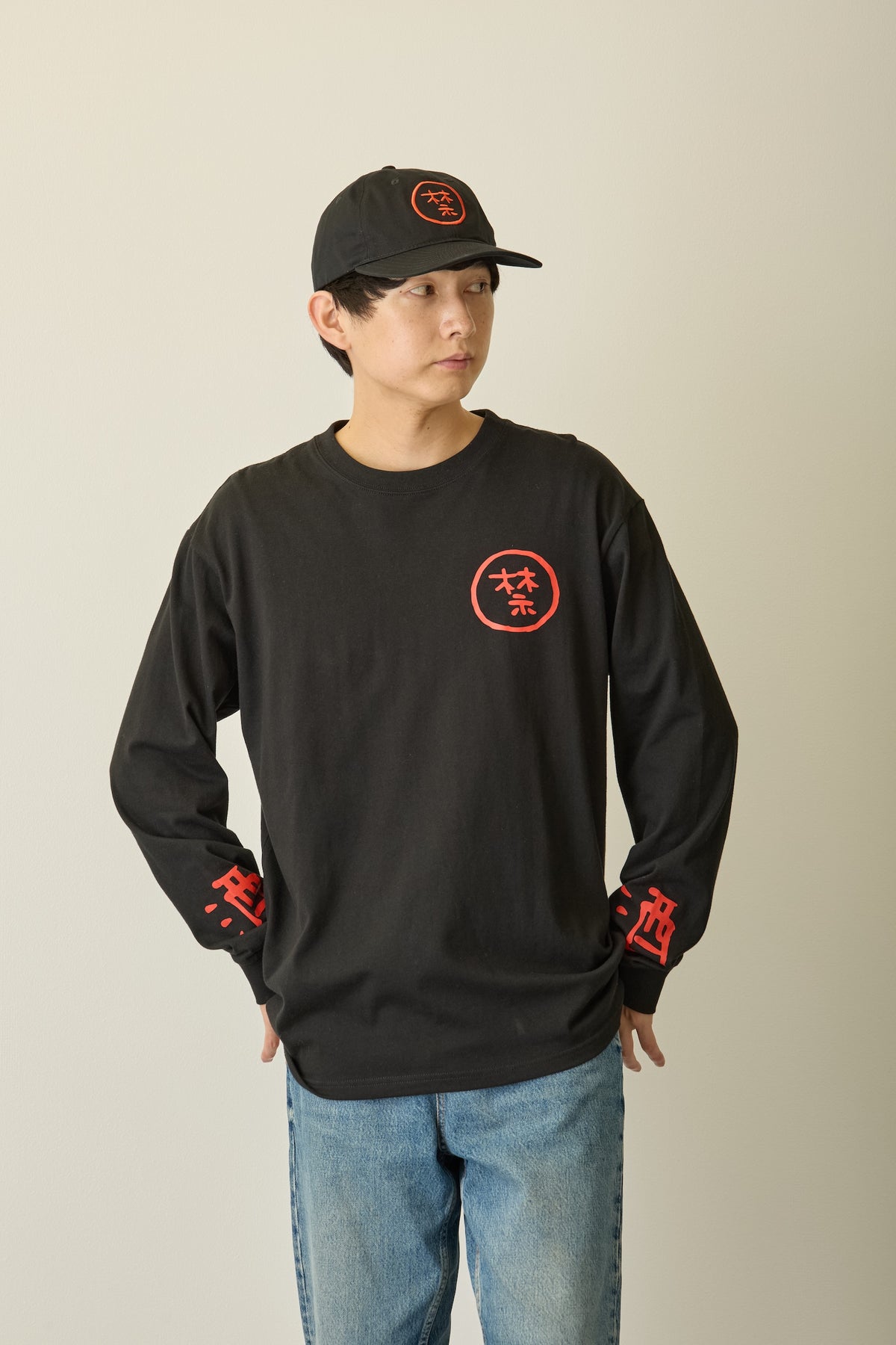 ちいかわ 長袖Tシャツ 禁酒くりまんじゅう ブラック