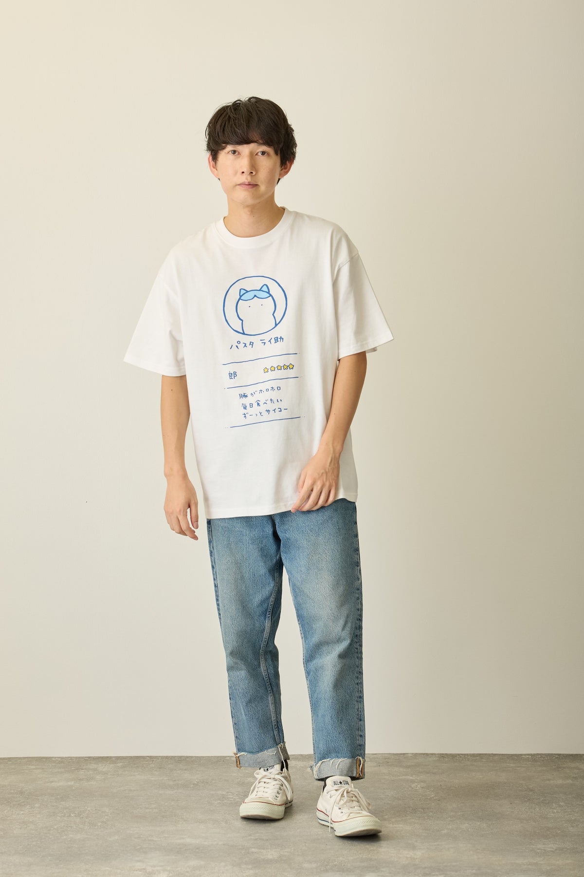 ちいかわ Tシャツ パスタライ助 ホワイト