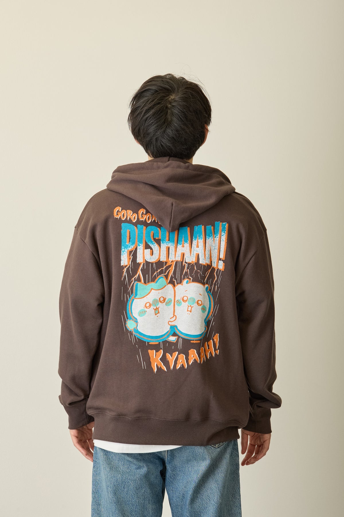 ちいかわ ジップパーカー ホラーシリーズ(トリオ) ブラウン