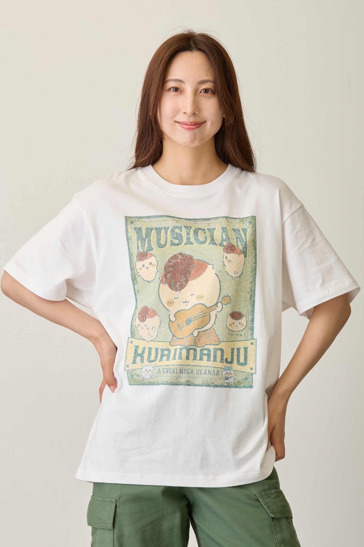 ちいかわ Tシャツ MUSICIAN(くりまんじゅう) ホワイト