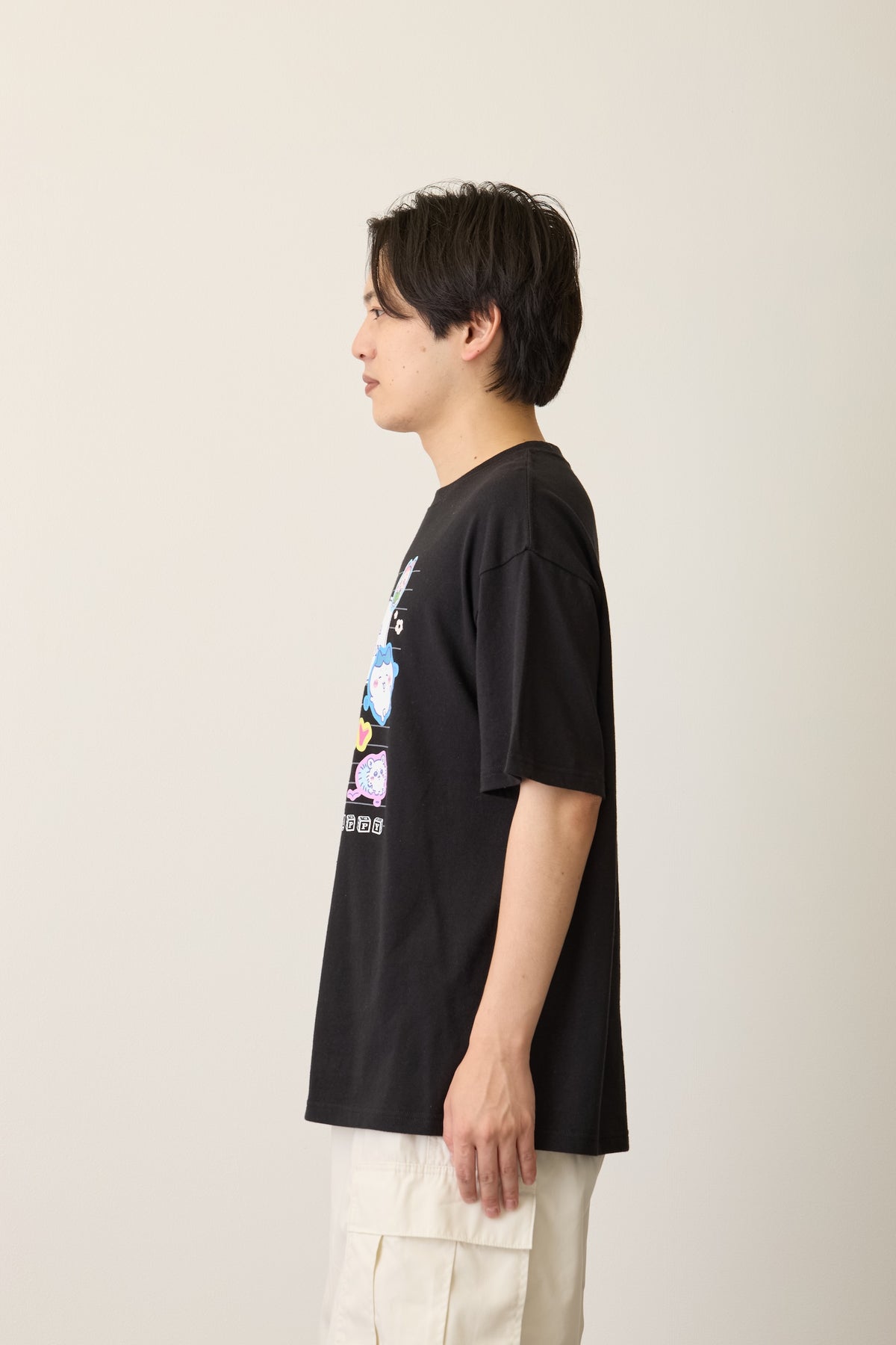 ちいかわ Tシャツ カレッジノート風(みんな) ブラック