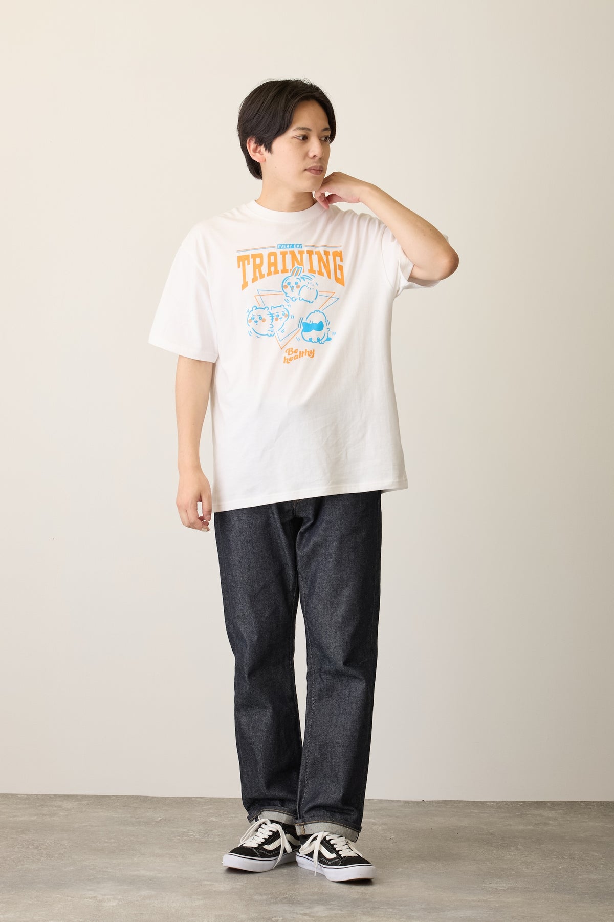 ちいかわ Tシャツ TRAINING(トリオ) ホワイト