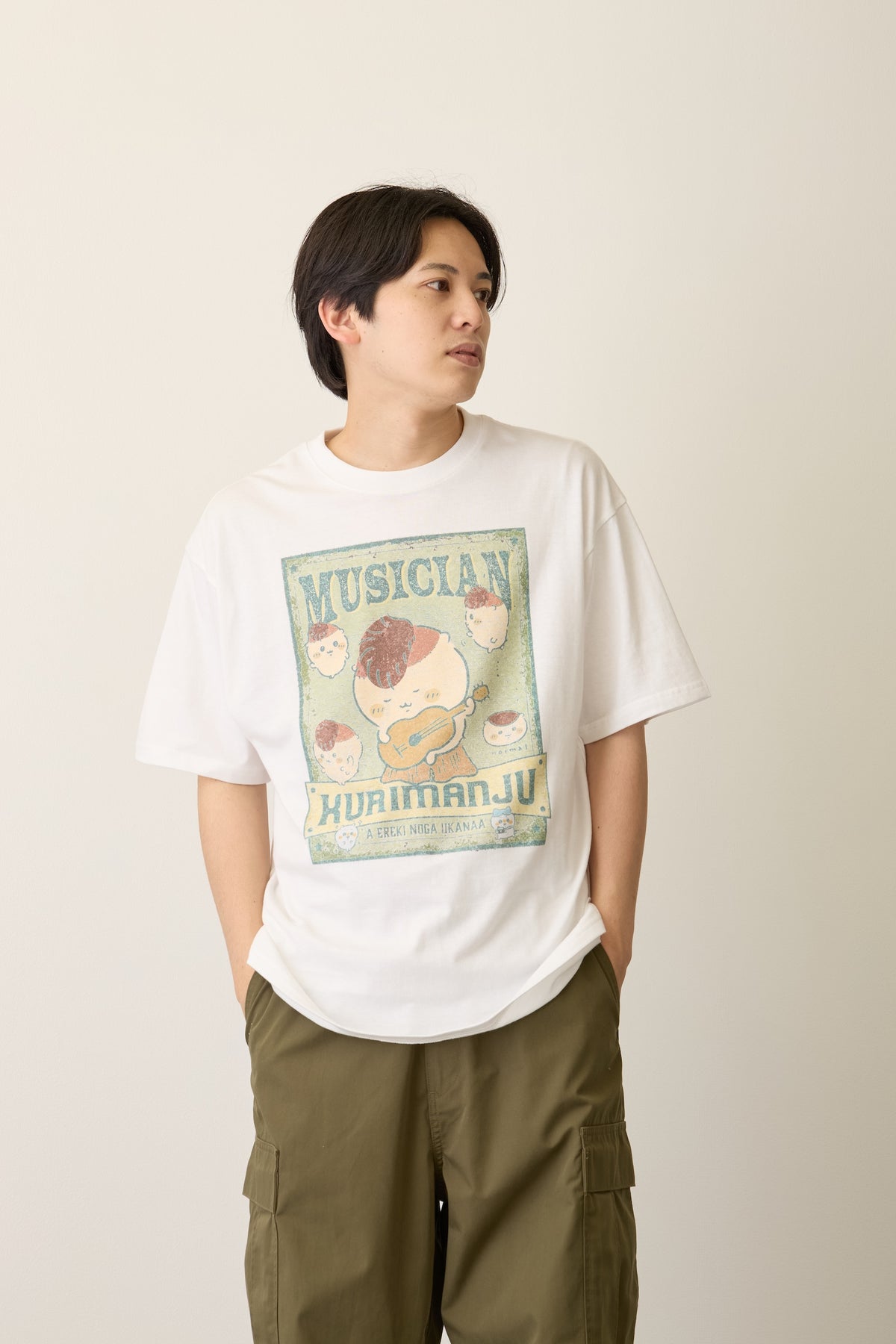 ちいかわ Tシャツ MUSICIAN(くりまんじゅう) ホワイト