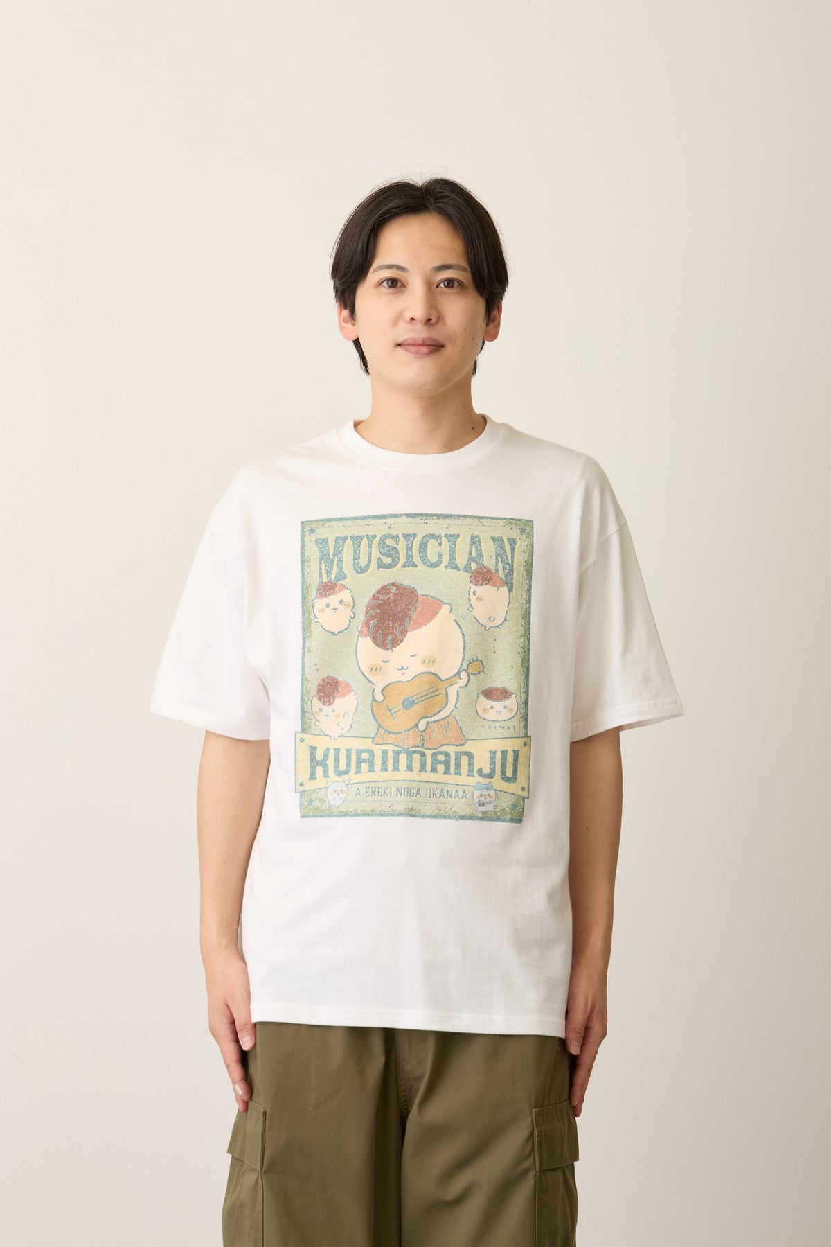 ちいかわ Tシャツ MUSICIAN(くりまんじゅう) ホワイト