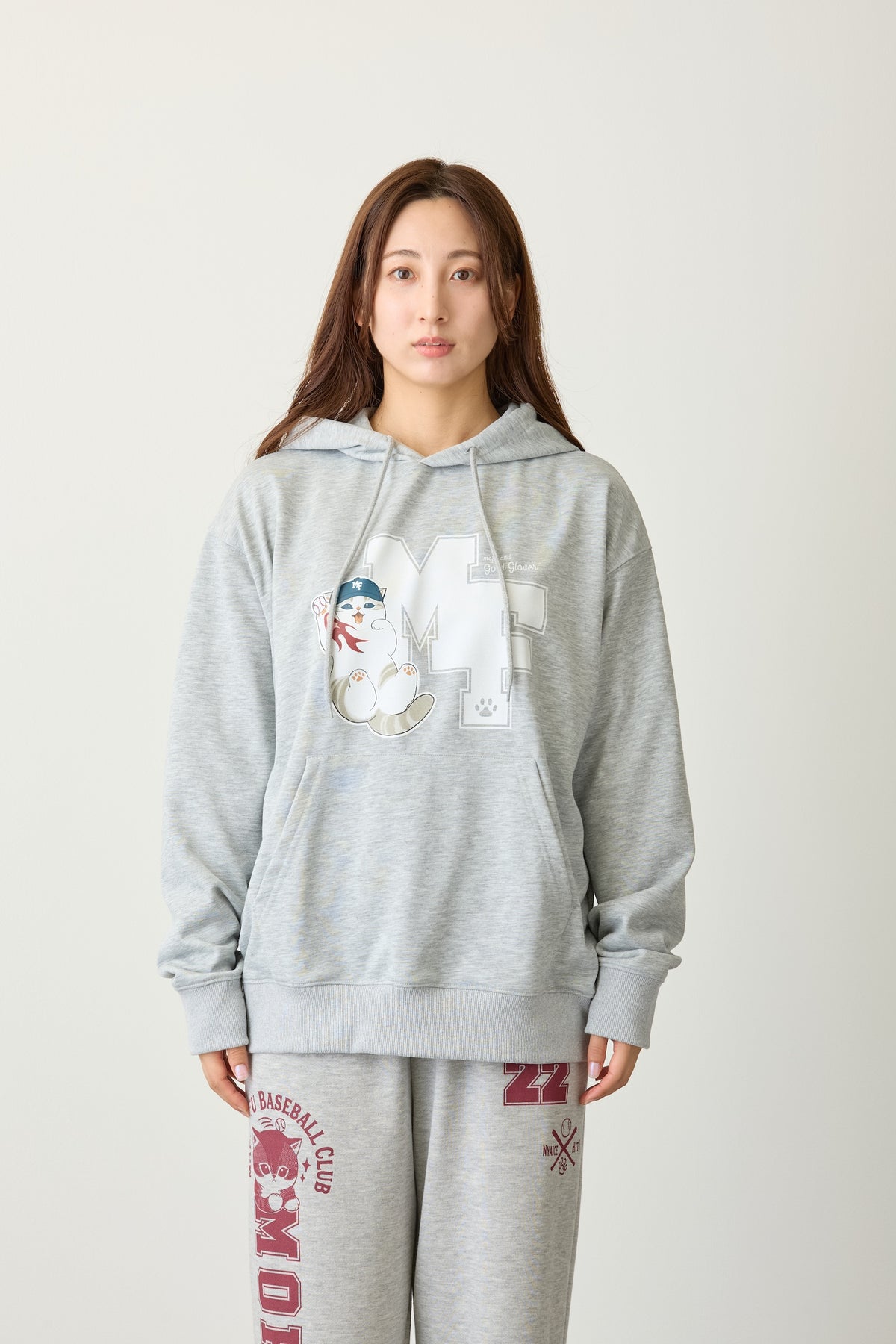 mofusand スウェットパーカー gold glover モクグレー
