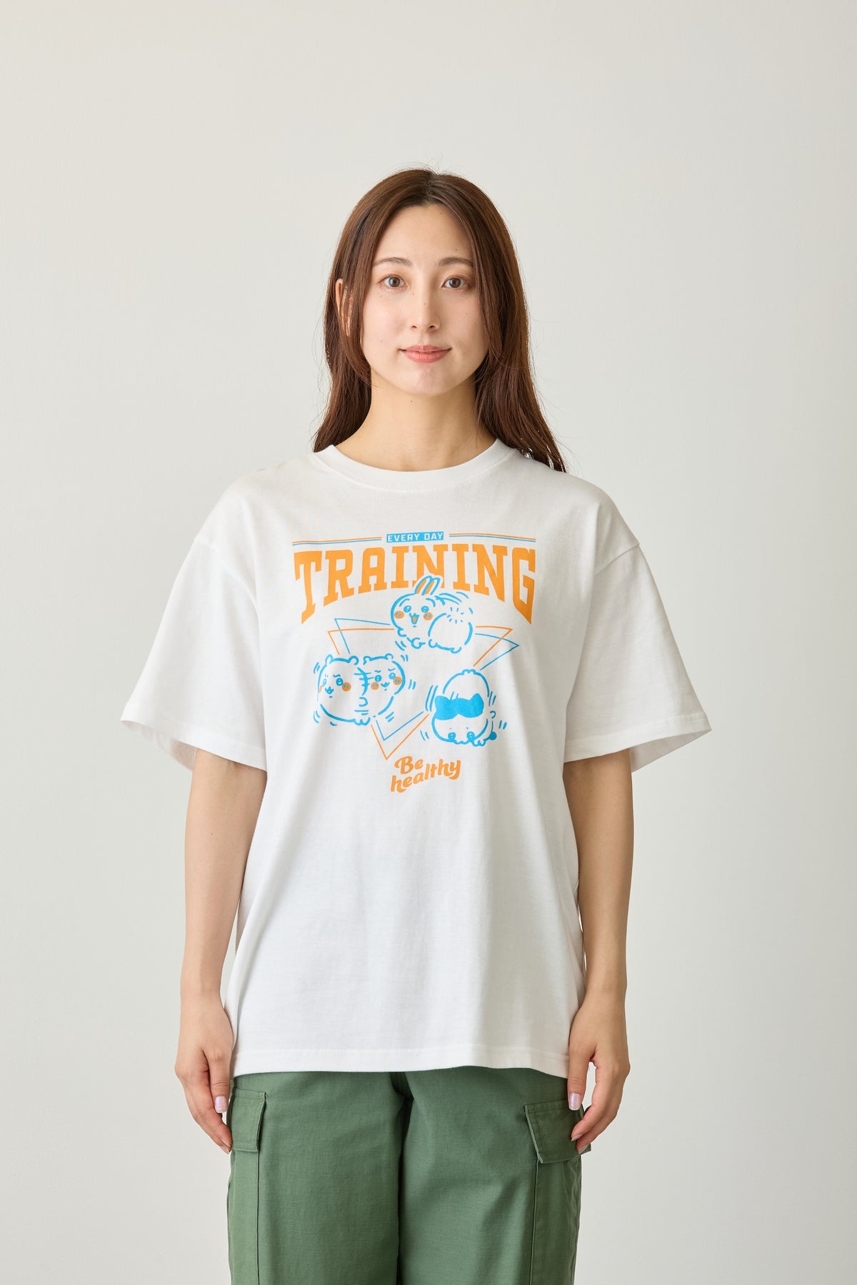 ちいかわ Tシャツ TRAINING(トリオ) ホワイト
