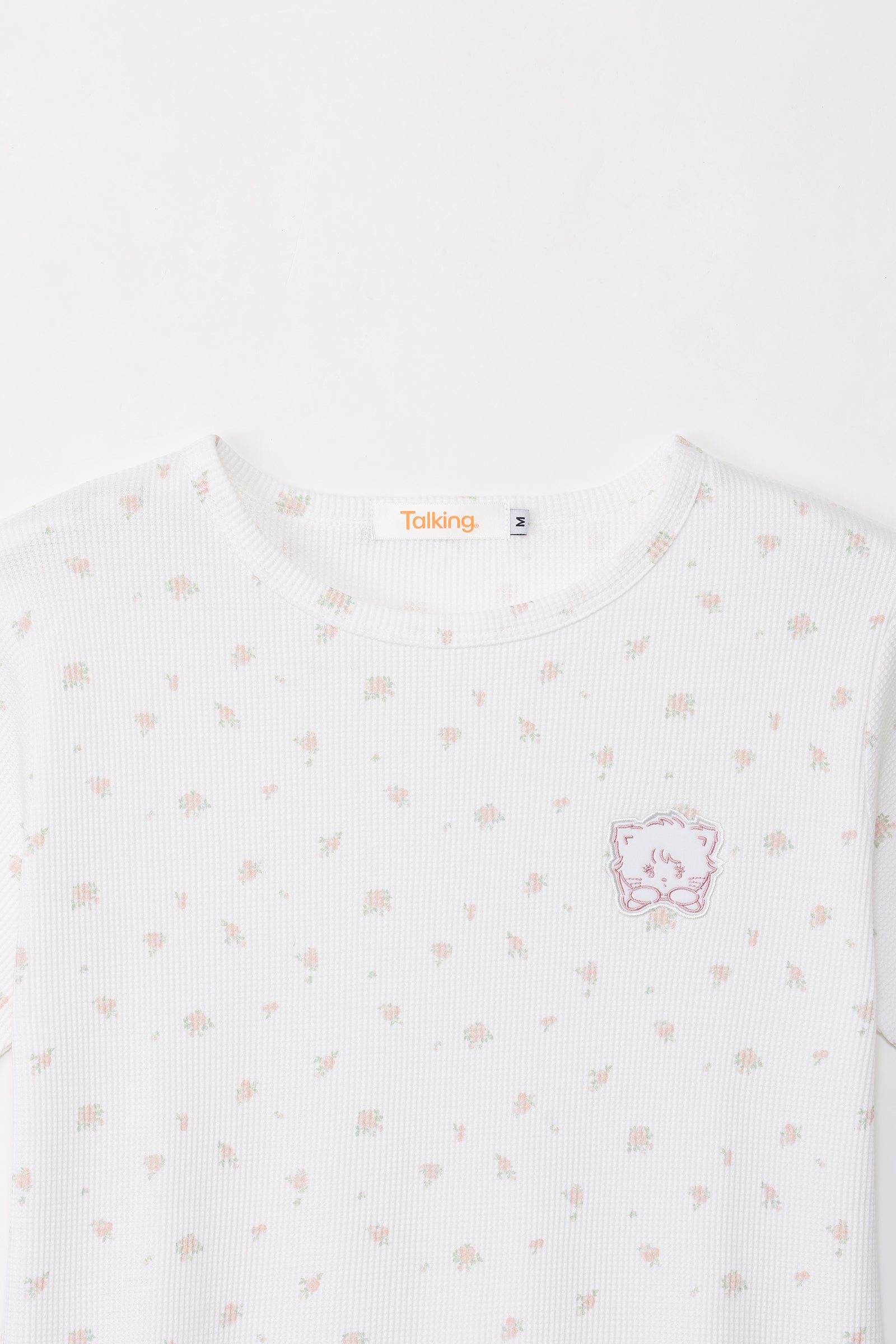 Lil ala mode Tシャツ フラワー ムース ホワイト