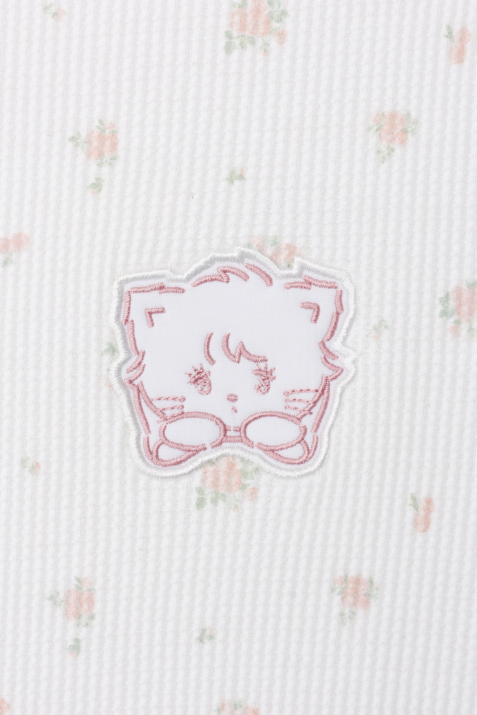 Lil ala mode Tシャツ フラワー ムース ホワイト