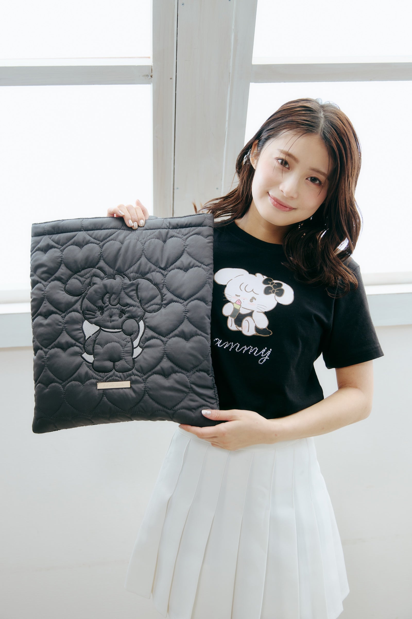 【2BUY10%OFF対象商品】Lil ala mode Tシャツ キャミー ブラック