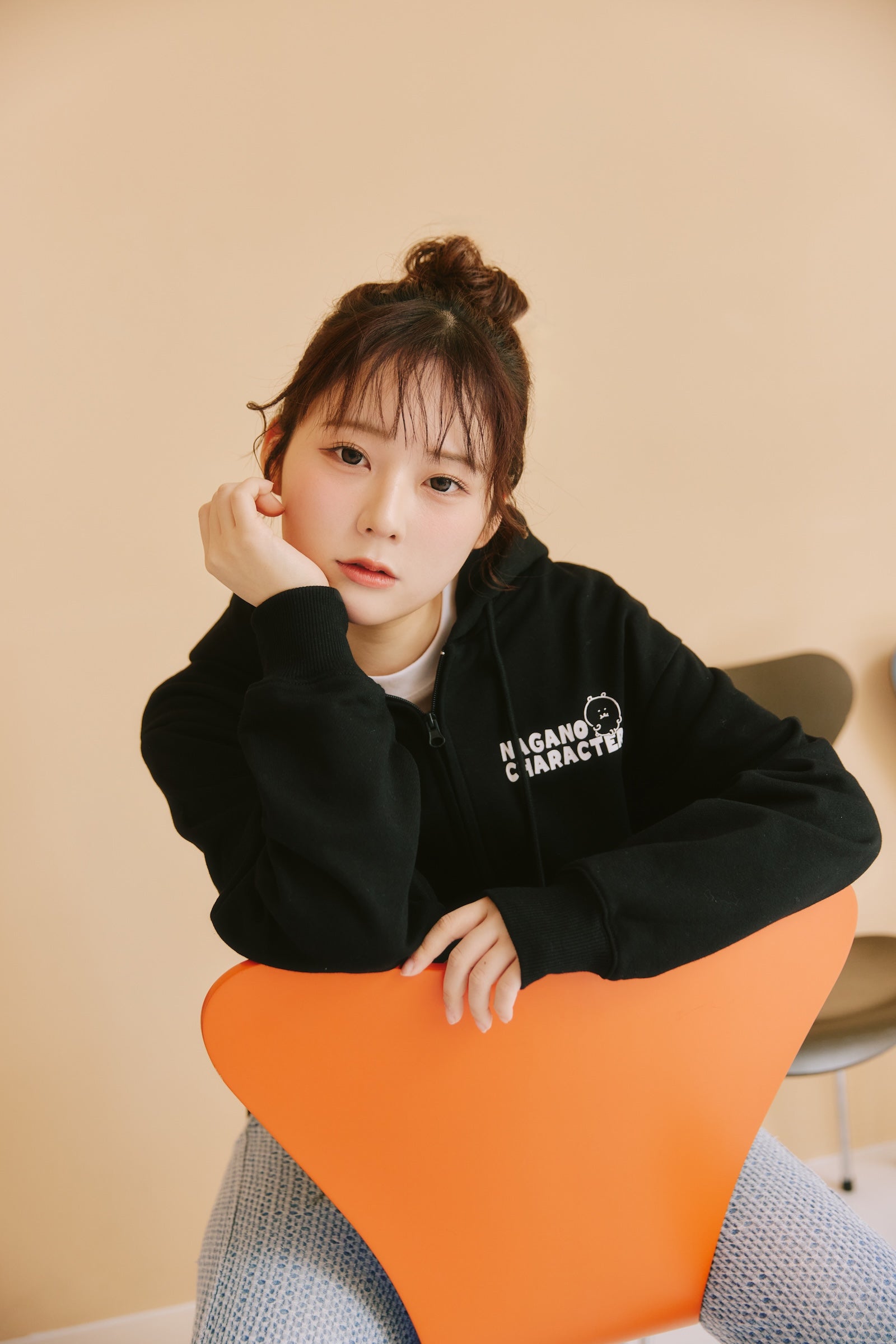 【2BUY10%OFF対象商品】ナガノキャラクターズ ZIPパーカー 集合 ブラック