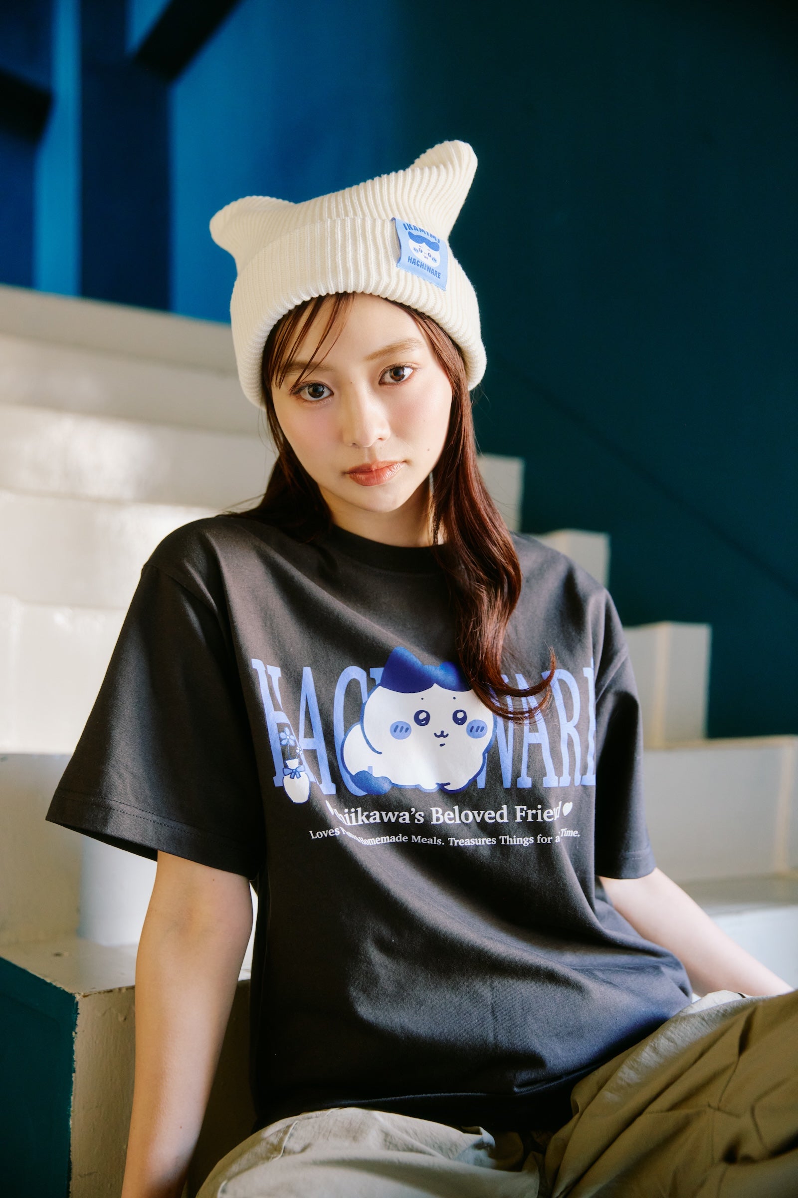 ちいかわ Tシャツ ハチワレシリーズ スミ