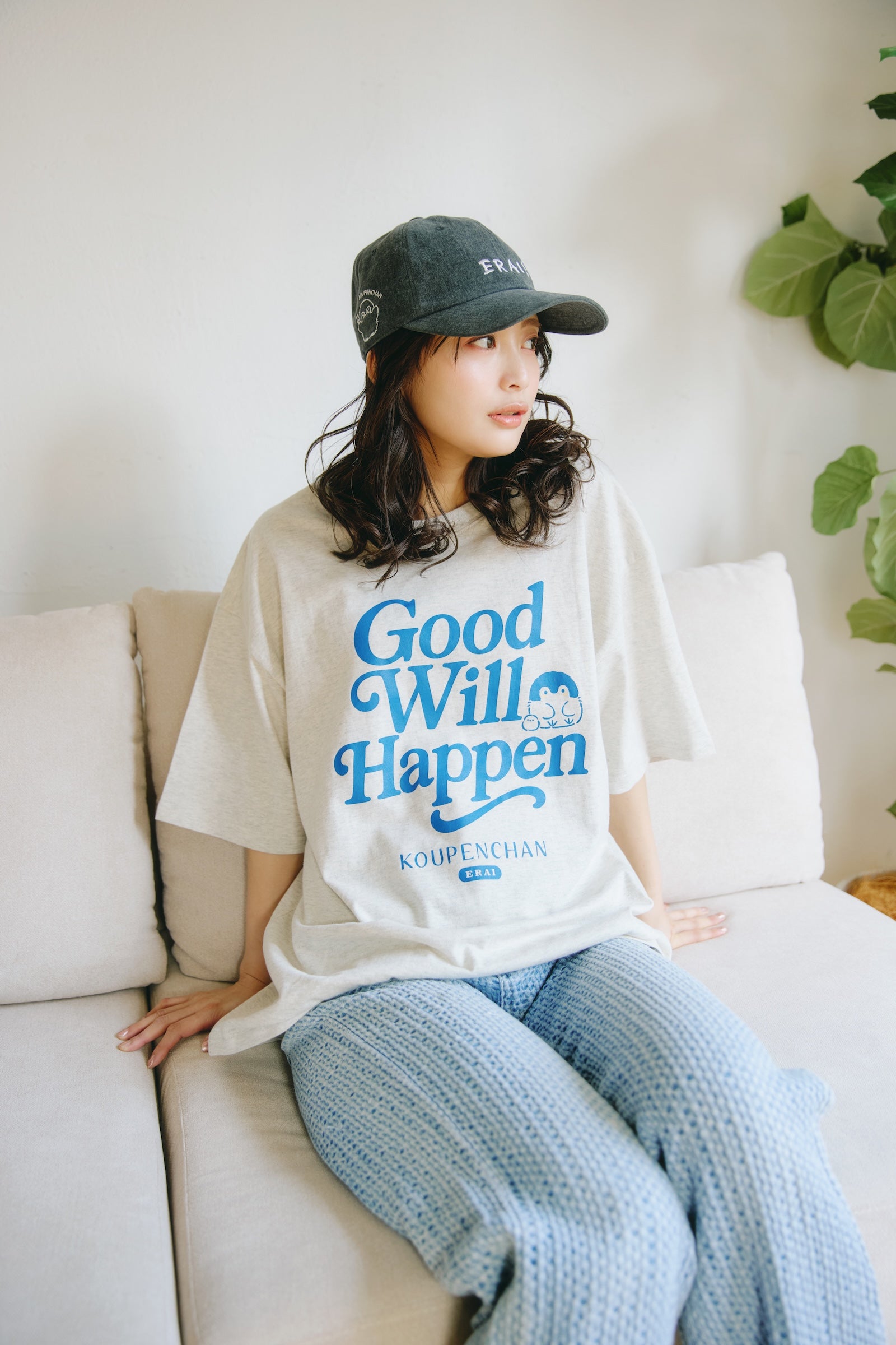 【2BUY10%OFF対象商品】コウペンちゃん キャップ ERAI! スミ ONE