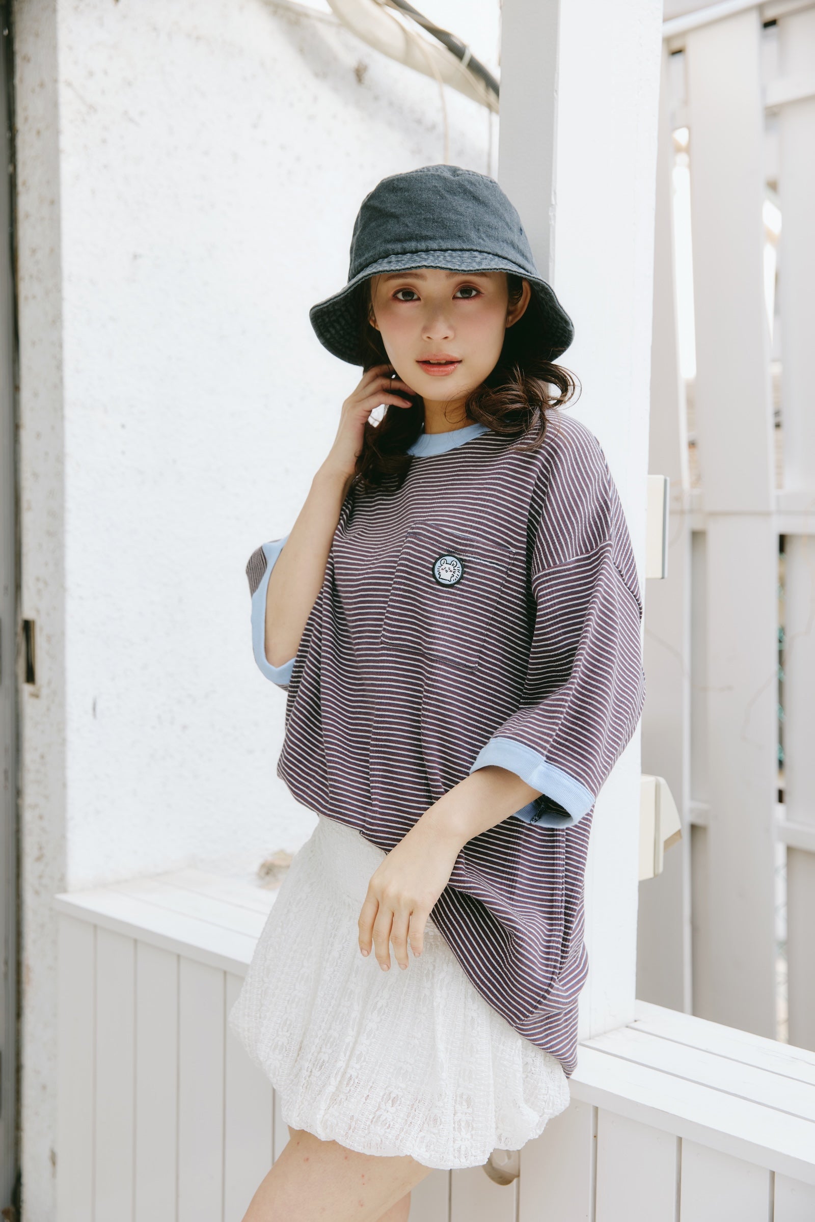 【2BUY10%OFF対象商品】ちいかわ ビッグシルエットポケットTシャツ Robert P.Miller×Talking モモンガ COFFEE