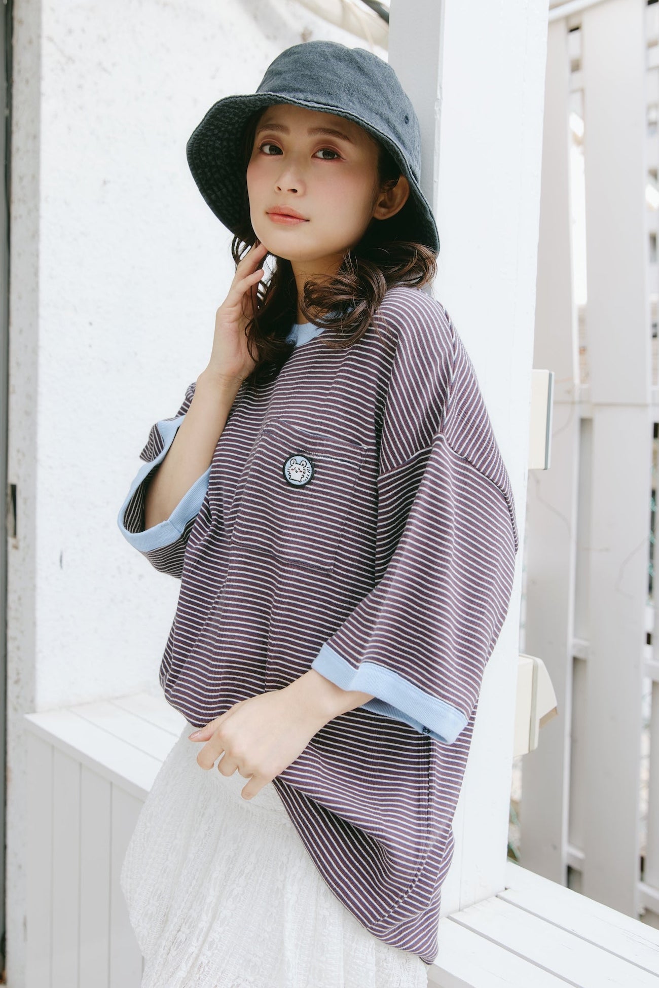 【2BUY10%OFF対象商品】ちいかわ ビッグシルエットポケットTシャツ Robert P.Miller×Talking モモンガ COFFEE