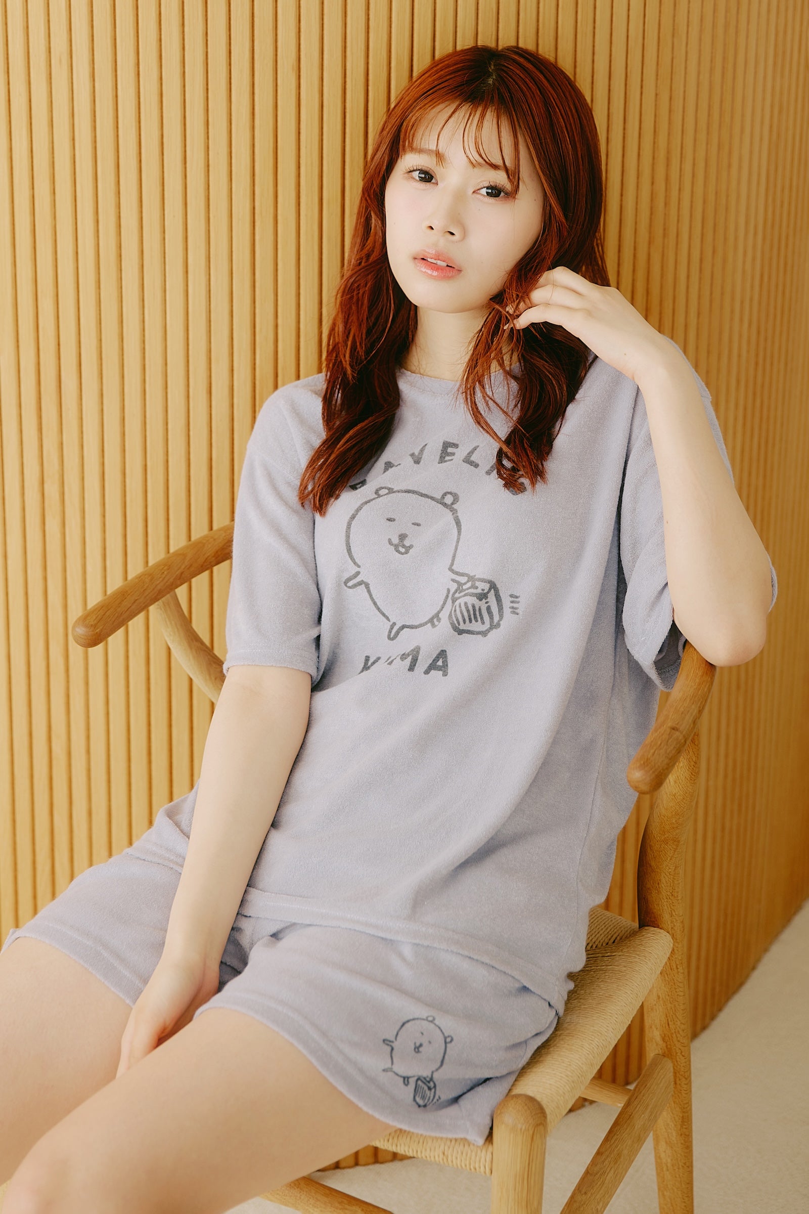 ナガノキャラクターズ ルームウェアセットアップ トラベル グレー